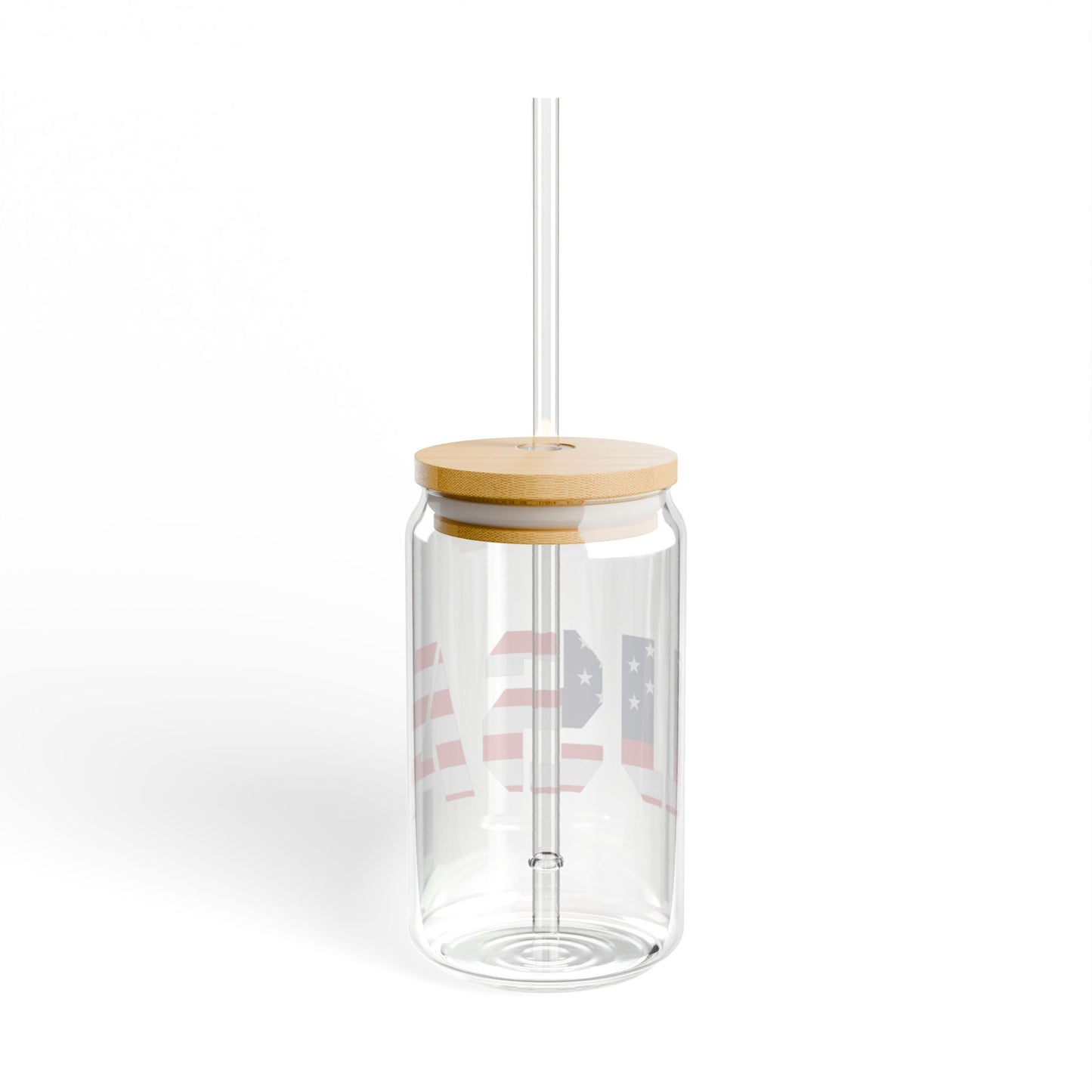 USA Flag Sipper Glass | 16oz Reusable Drinkware, Patriotic Glass, Summer Party Essential, 4th of July Celebration, Eco-Friendly Gift