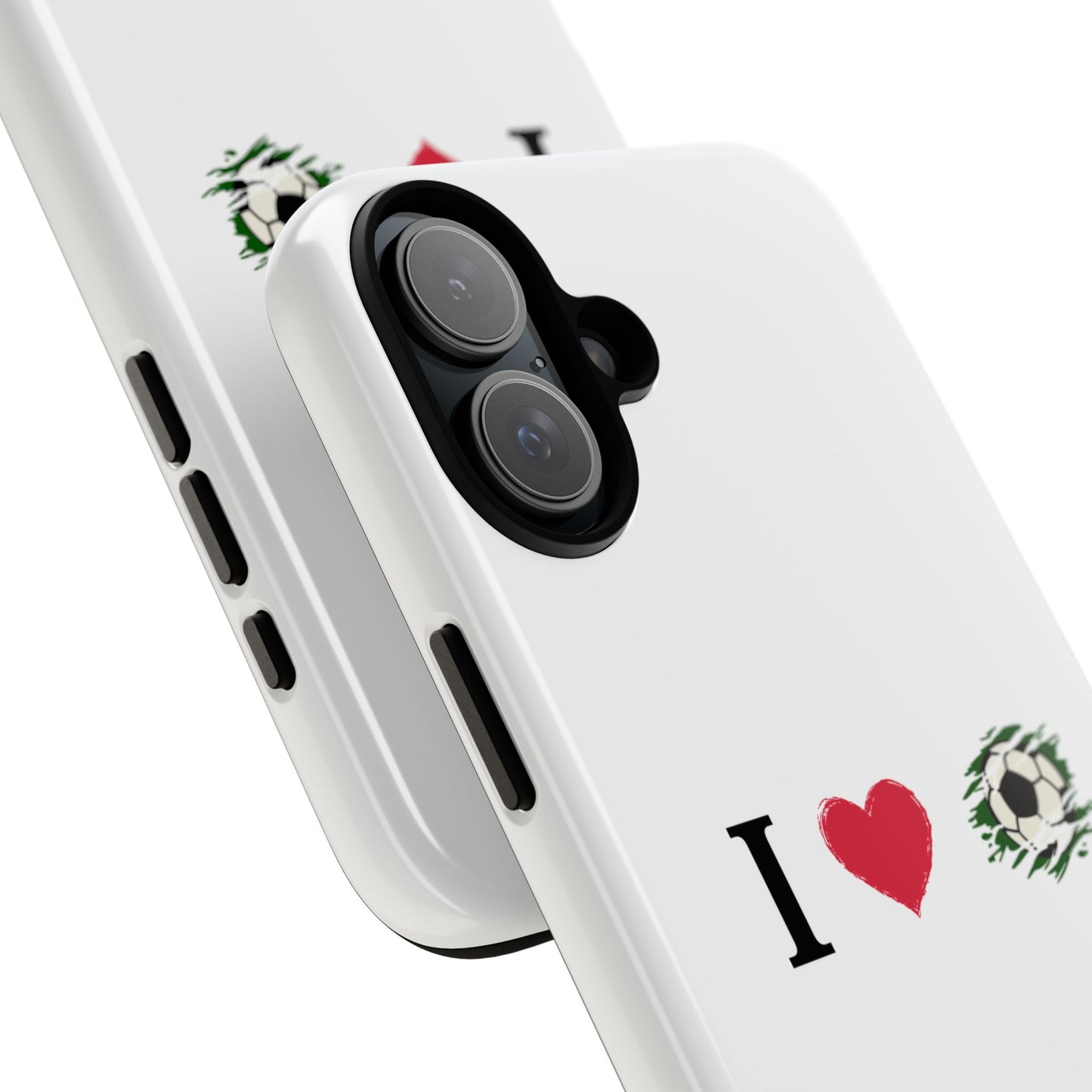 Soccer Phone Case, I Love Soccer, Tough Case Cover, Sporty Phone Accessories, Gift for Soccer Lovers, Unique Soccer Design