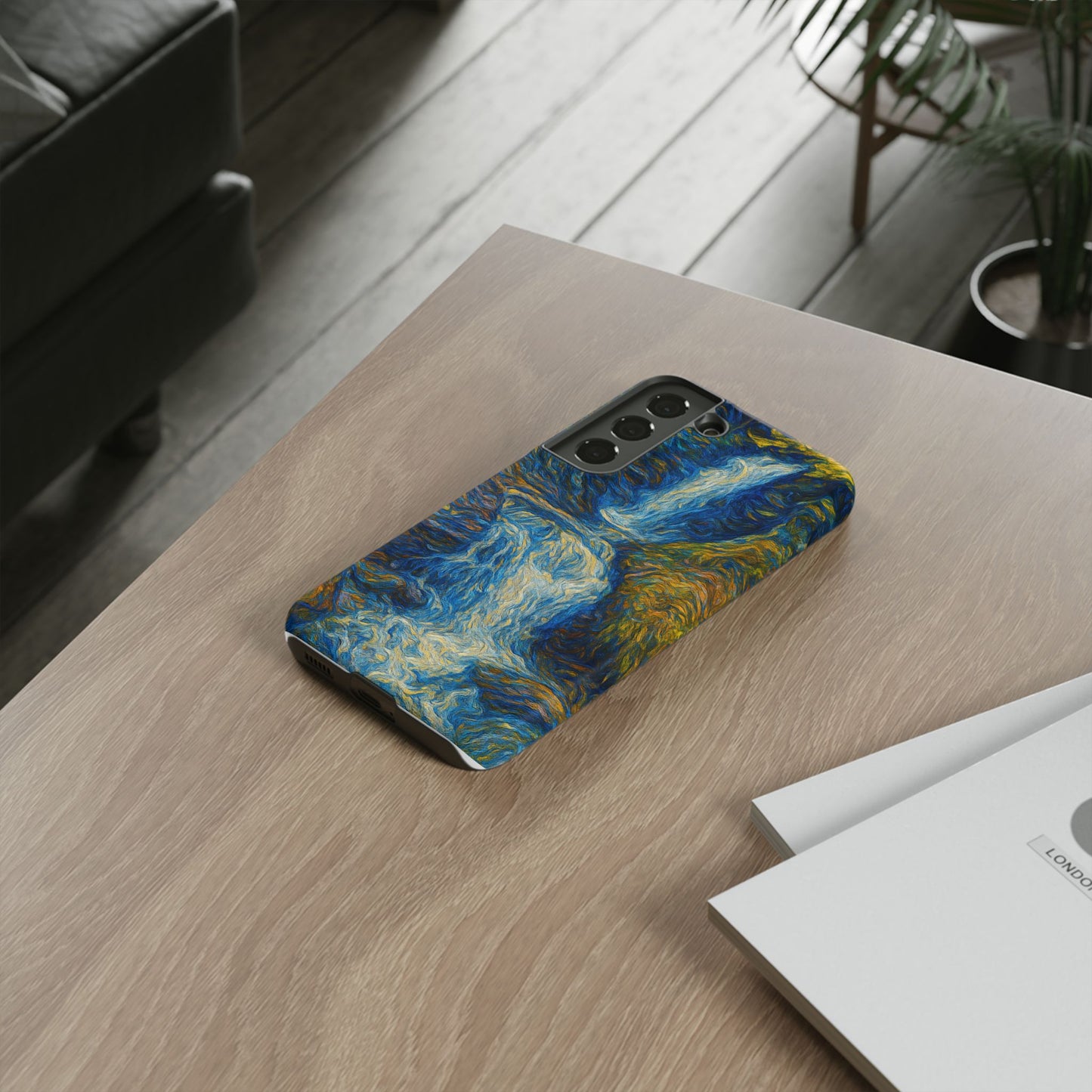 Artistic Phone Case - Waterfall Design, Unique Gift, Phone Accessory, Nature Lover, Original Artwork