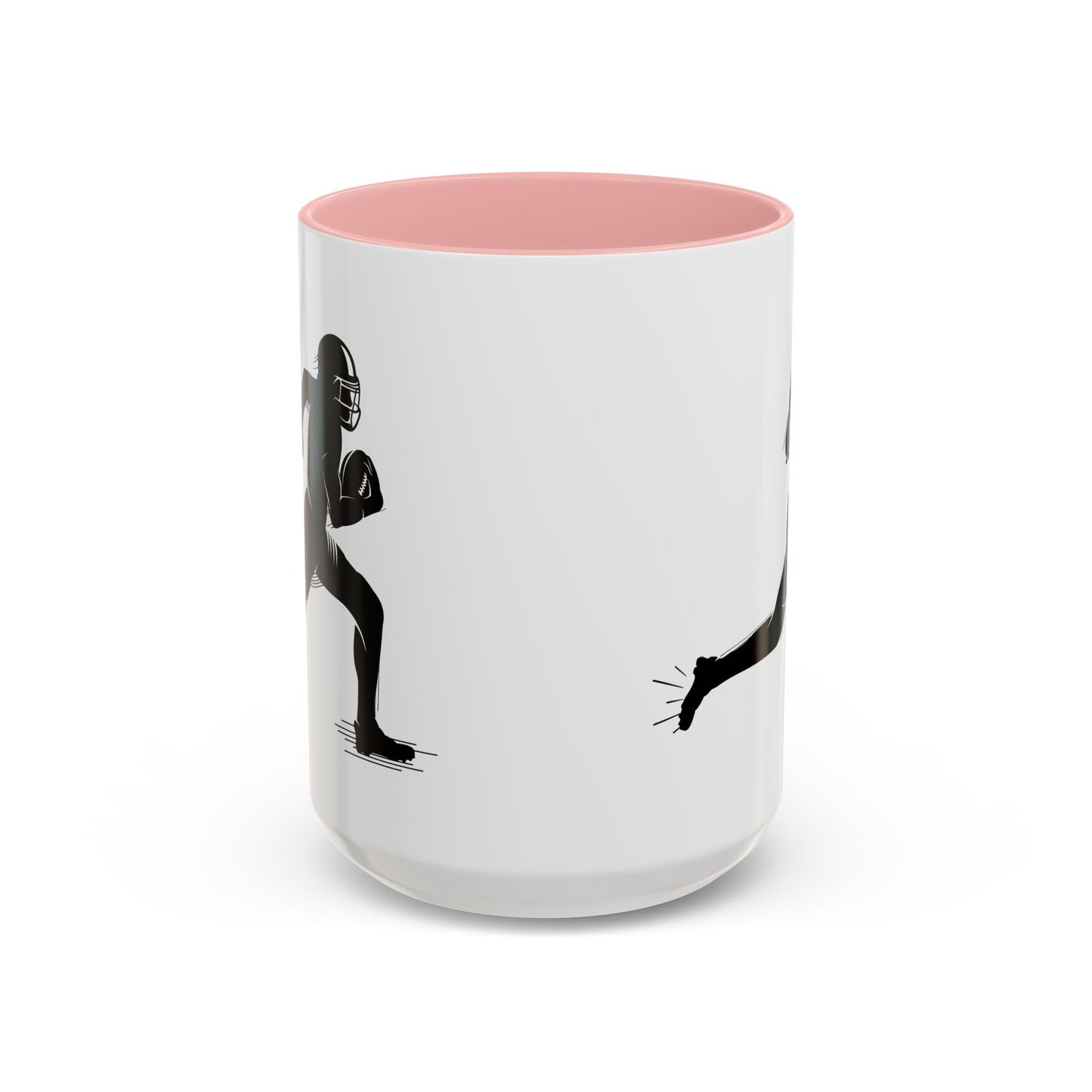 Football Player Themed Accent Coffee Mug, Sports Fan Gift, Unique Mug for Athletes, Coffee Lover, Game Day Essential