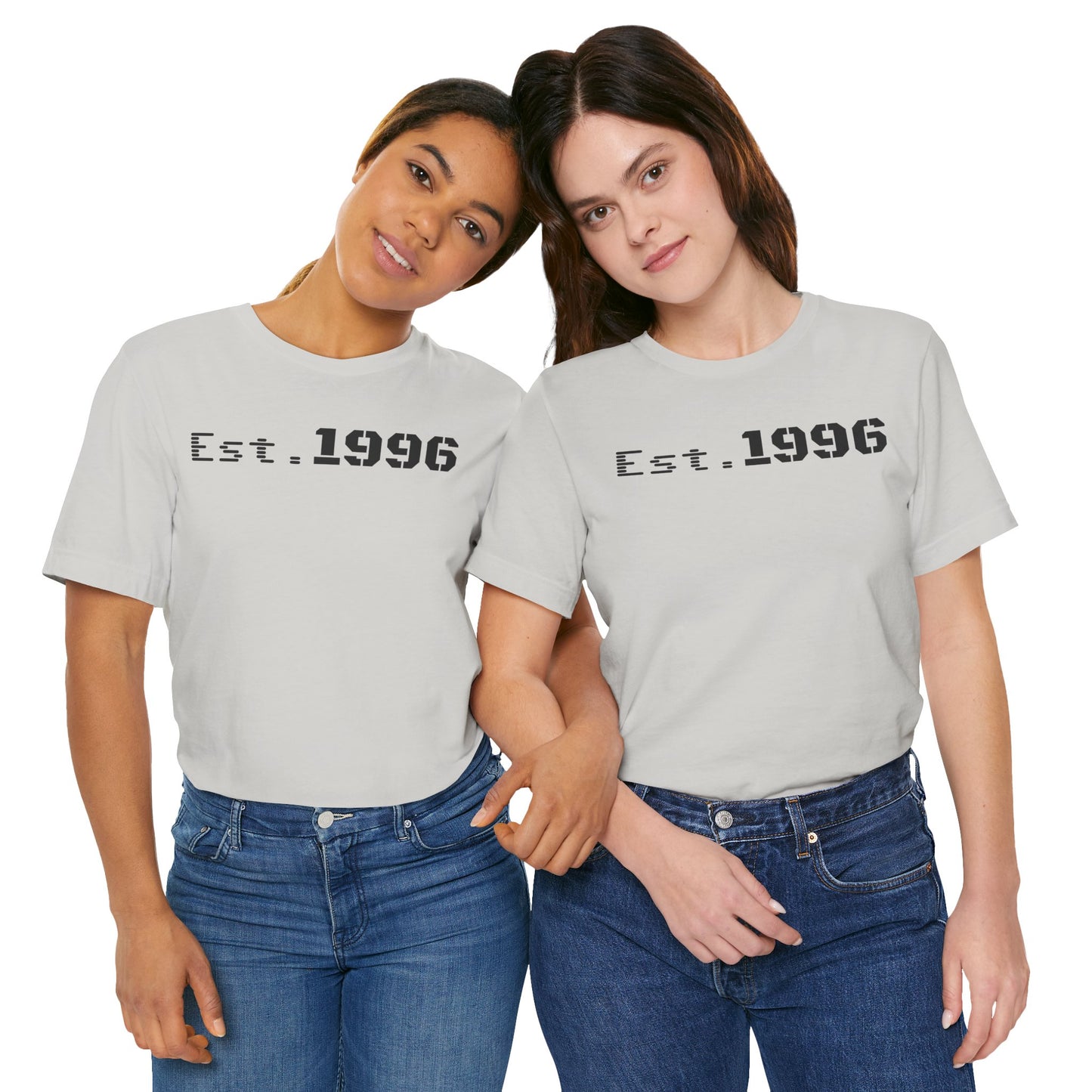 Unisex Jersey Tee - 'Est. 1996' Graphic Shirt, Birthday Gift, Casual Wear, Vintage Style, Retro Fashion, Gift for Him/Her