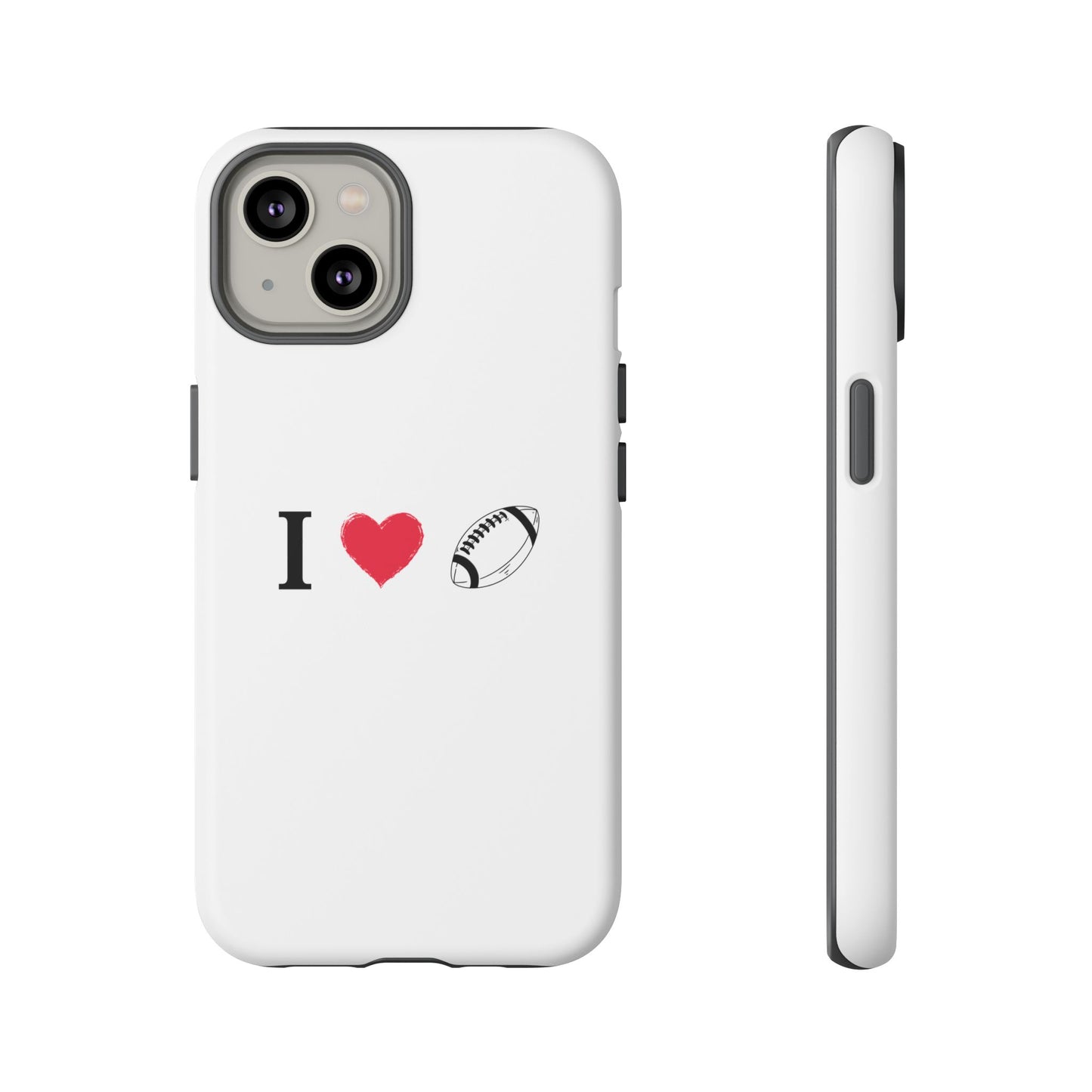 Football Love Phone Case - Tough Cases, Unique Sports Lover Gift, Personalized Cellphone Cover, Birthday Present, Sports Equipment