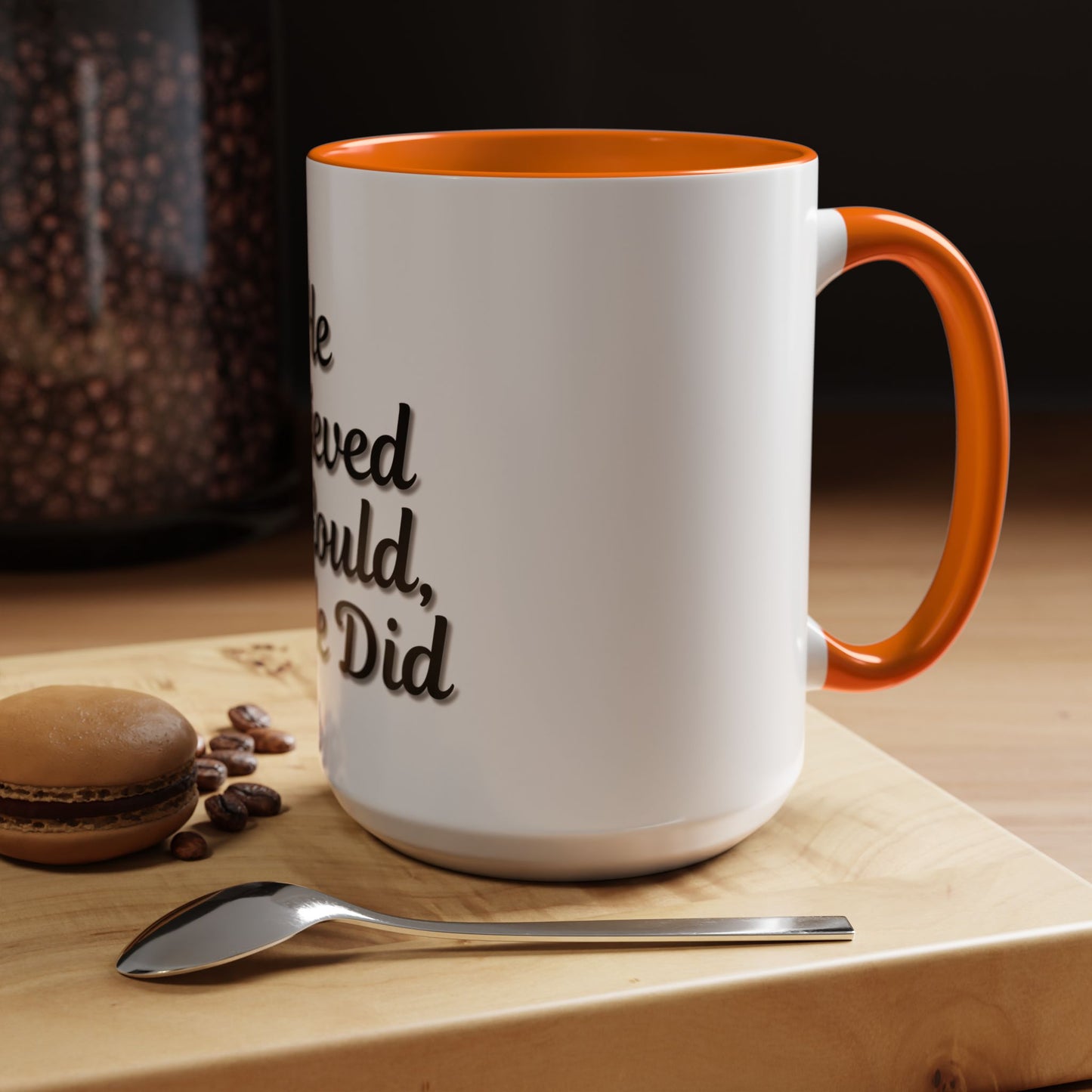 Inspirational Accent Coffee Mug - 'He Believed He Could, So He Did' - Perfect Gift for Motivational Moments