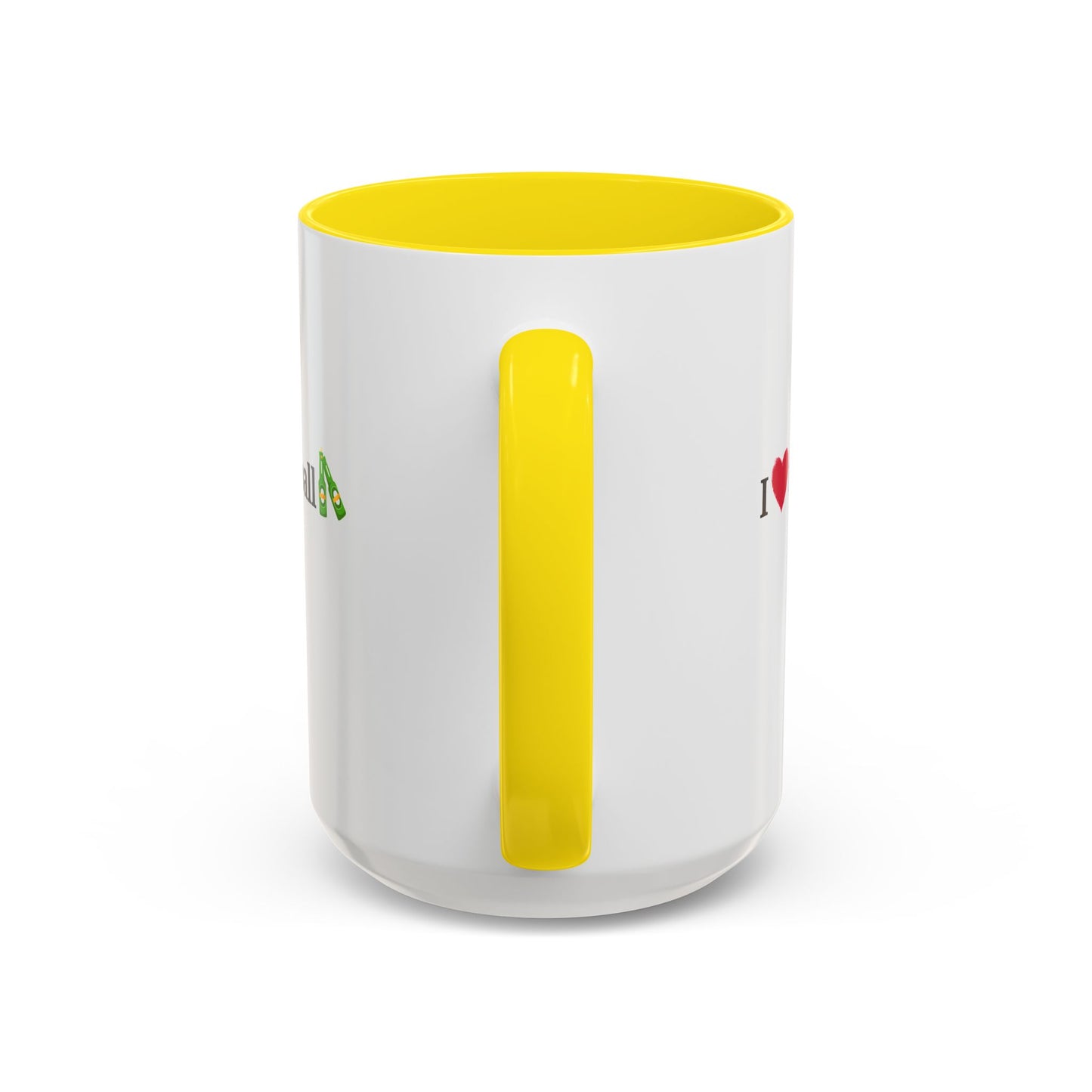 I Love Football Accent Coffee Mug, Perfect Gift for Sports Lovers, Football Enthusiasts, Unique Mug for Game Days, Home or Office Decor