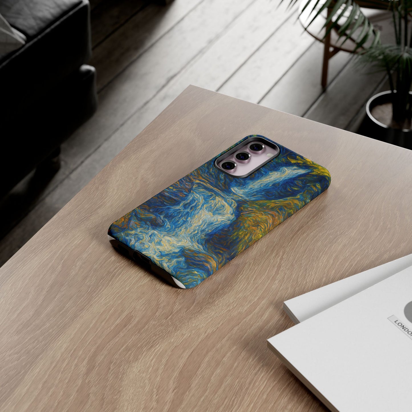 Artistic Phone Case - Waterfall Design, Unique Gift, Phone Accessory, Nature Lover, Original Artwork
