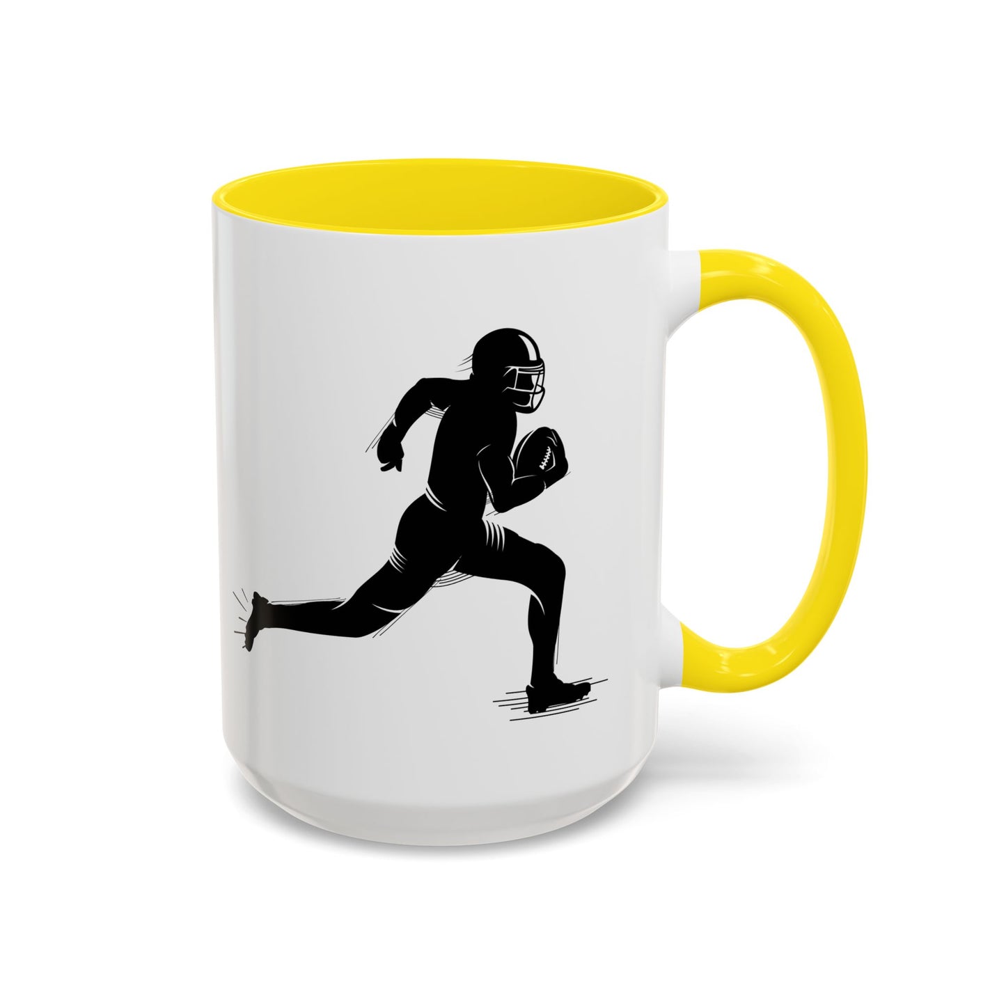 Football Player Themed Accent Coffee Mug, Sports Fan Gift, Unique Mug for Athletes, Coffee Lover, Game Day Essential