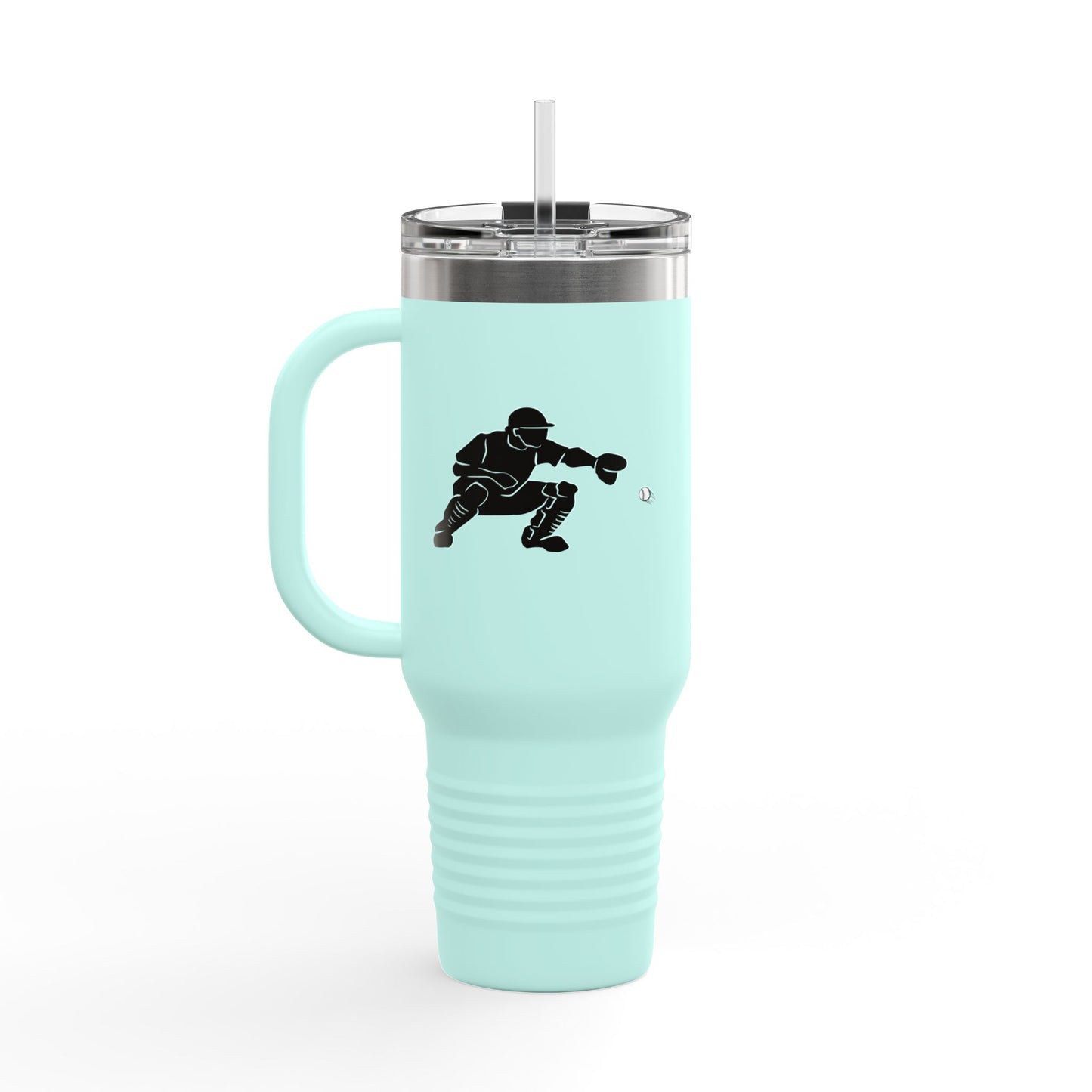 Insulated Travel Mug | Baseball Catcher Themed Travel Tumbler for Active Lifestyles, Coffee Mug, Road Trip Cup, Gym Hydration, Gift for Athletes