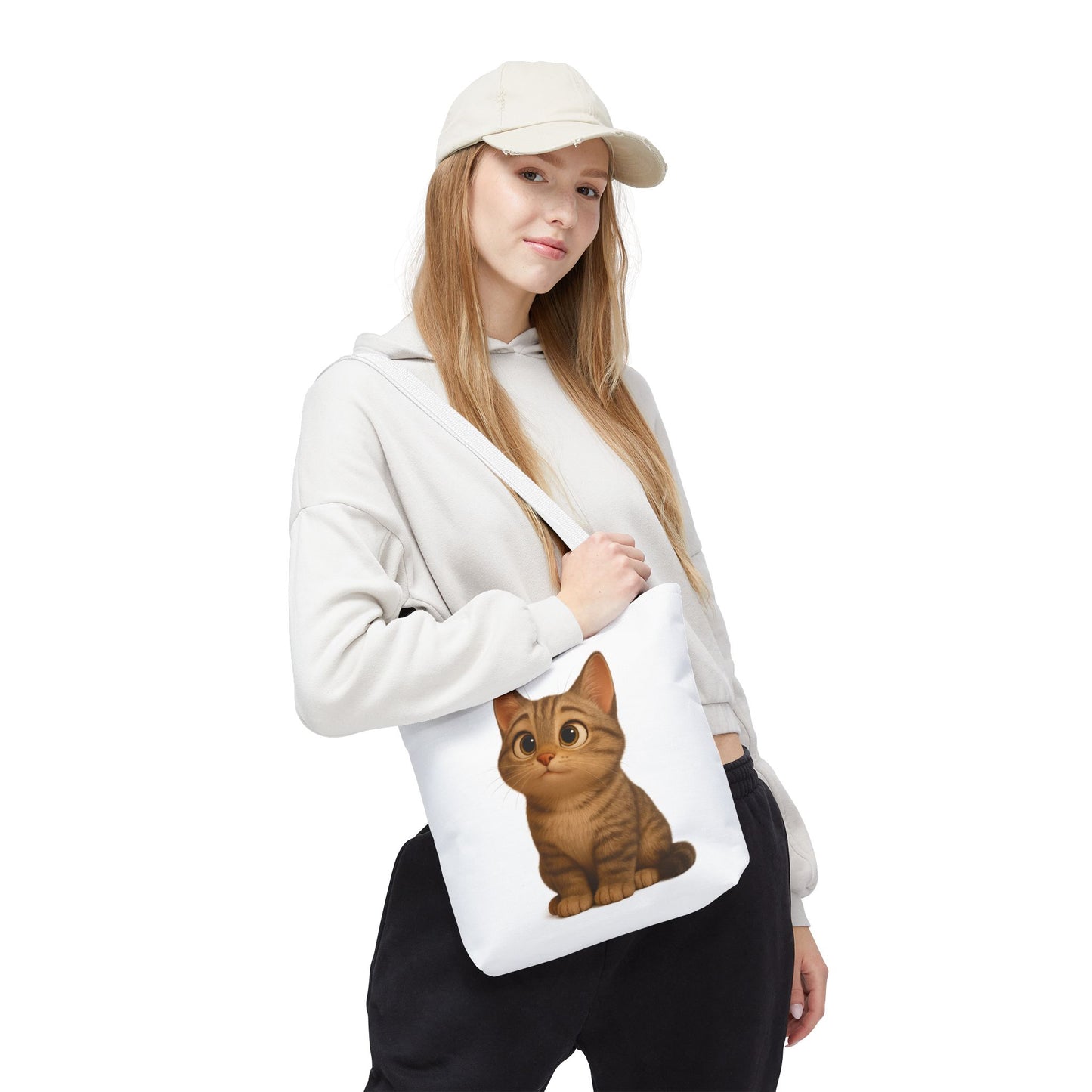 Cute Cat Tote Bag - Perfect for Animal Lovers, Eco-Friendly Carryall, Beach Bag, Shopping Tote, Gift for Cat Owners