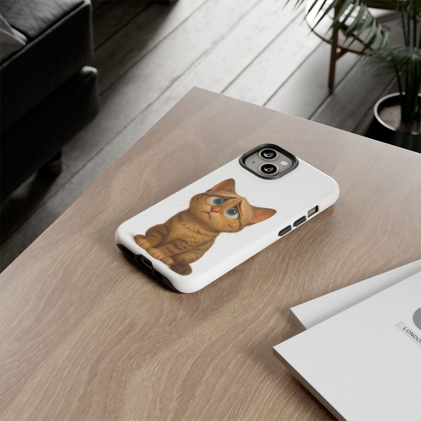 Cute Cat Phone Case, Funny Kitty Case, Animal Lover Gift, Cat Lover Accessory, Unique Cat Design Case, Pet Mom Gift
