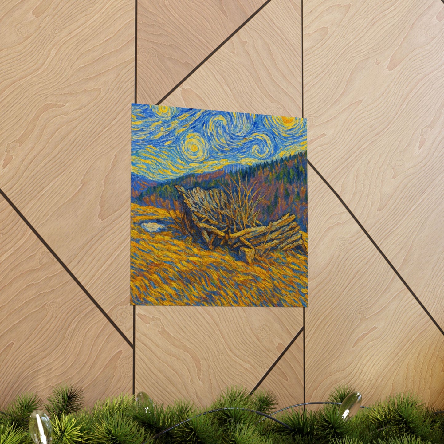 Matte Vertical Posters of Starry Night - Art Print for Home Decor, Wall Art, Gift for Art Lovers, Bacground for Celebrations