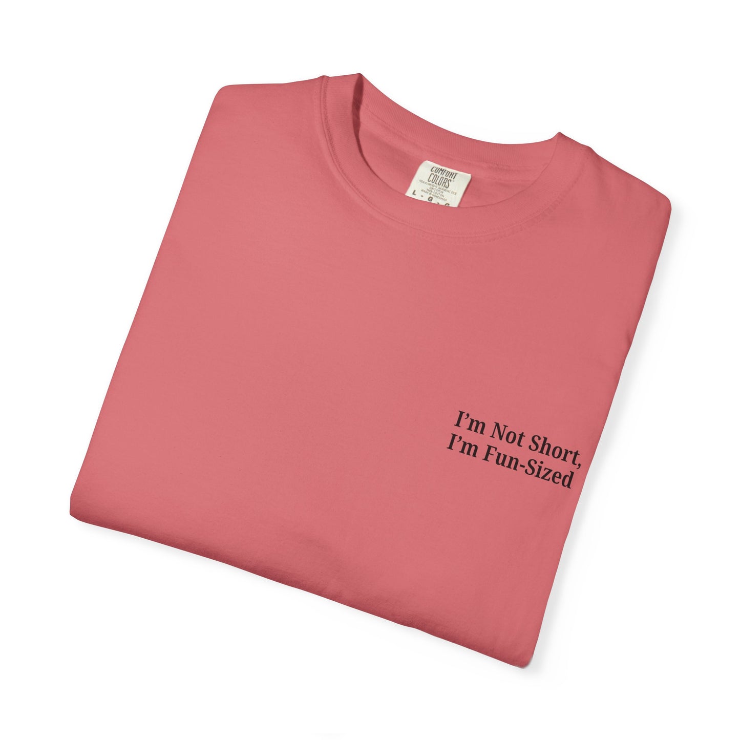 Playful Unisex Garment-Dyed T-shirt: I'm Not Short, I'm Fun Sized, Funny Shirt, Gift for Teens, Casual Wear, Birthday Gift, Humor Tee
