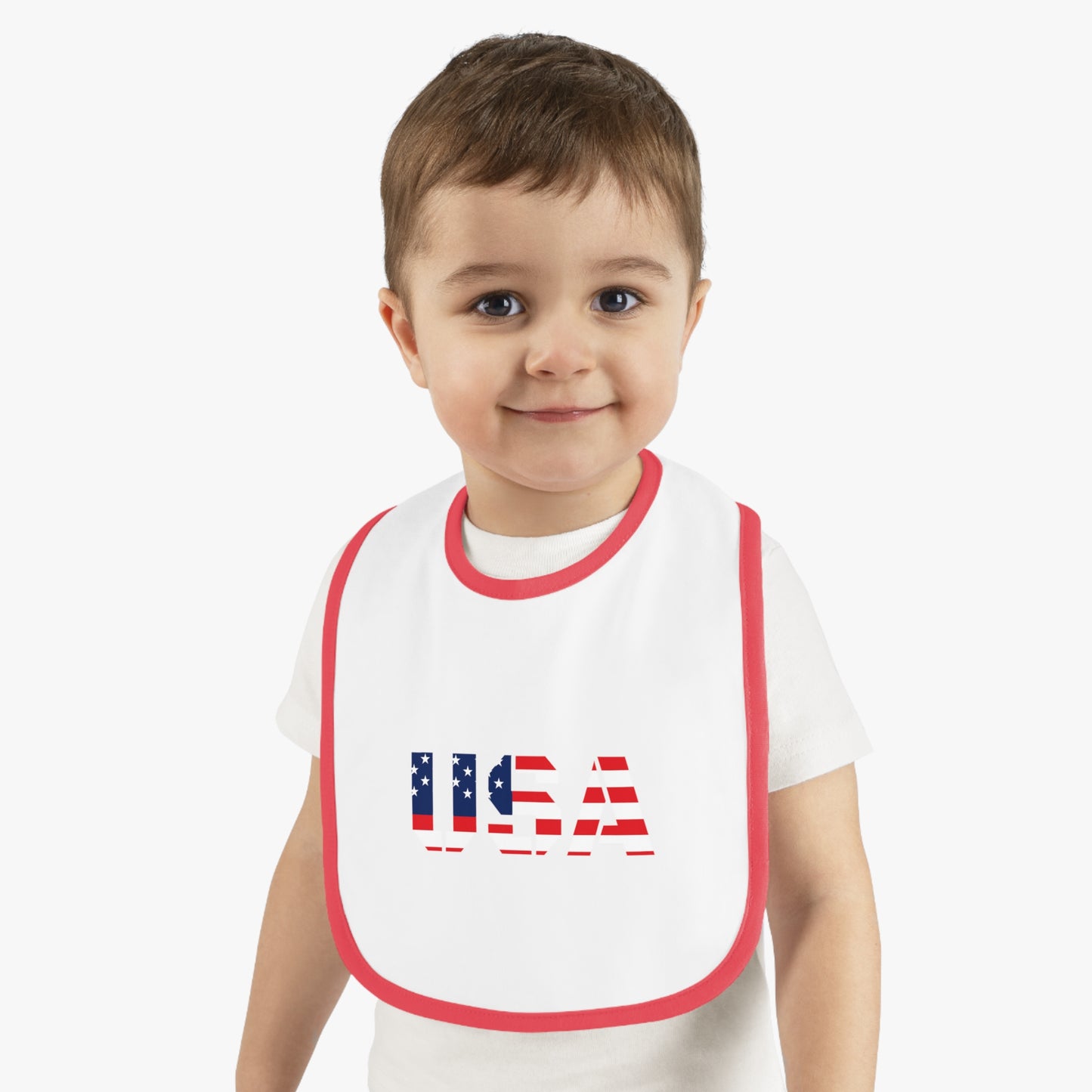 USA Bib for Babies, Americana Baby Bib, Infant Dining Essential, Gift for New Parents, Baby Shower, Fourth of July