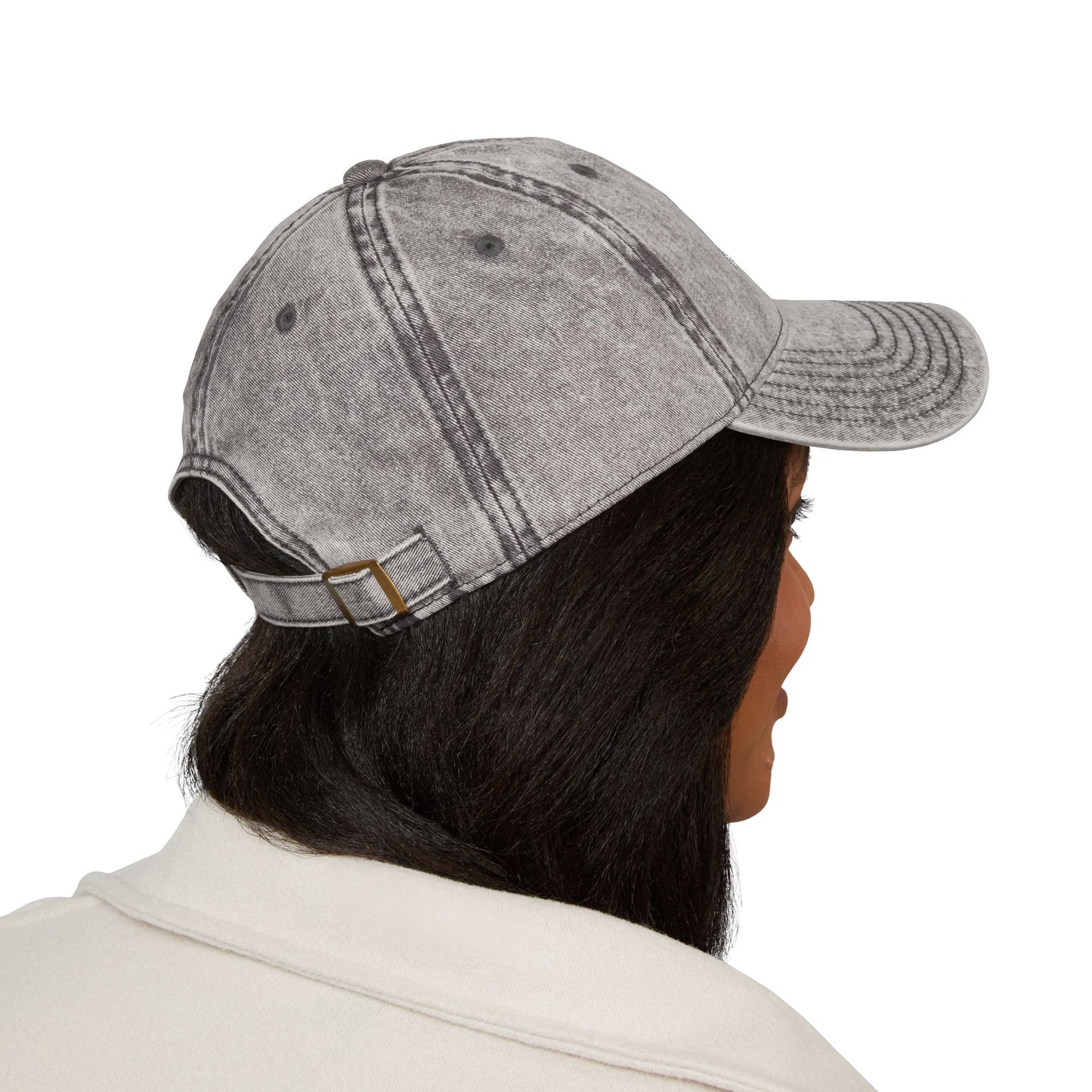 Embroidered Vintage Cap with USA Flag Design