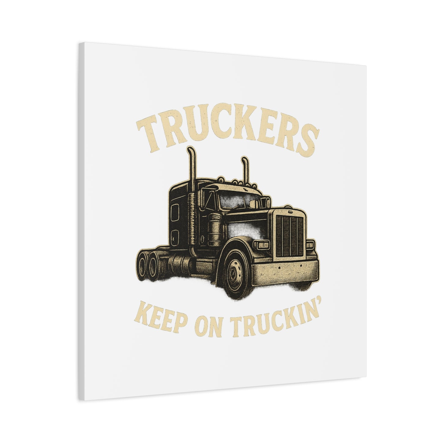 Truckers Canvas Wall Art, Keep on Truckin' Decor, Gift for Drivers, Trucking Artwork, Transportation Gift