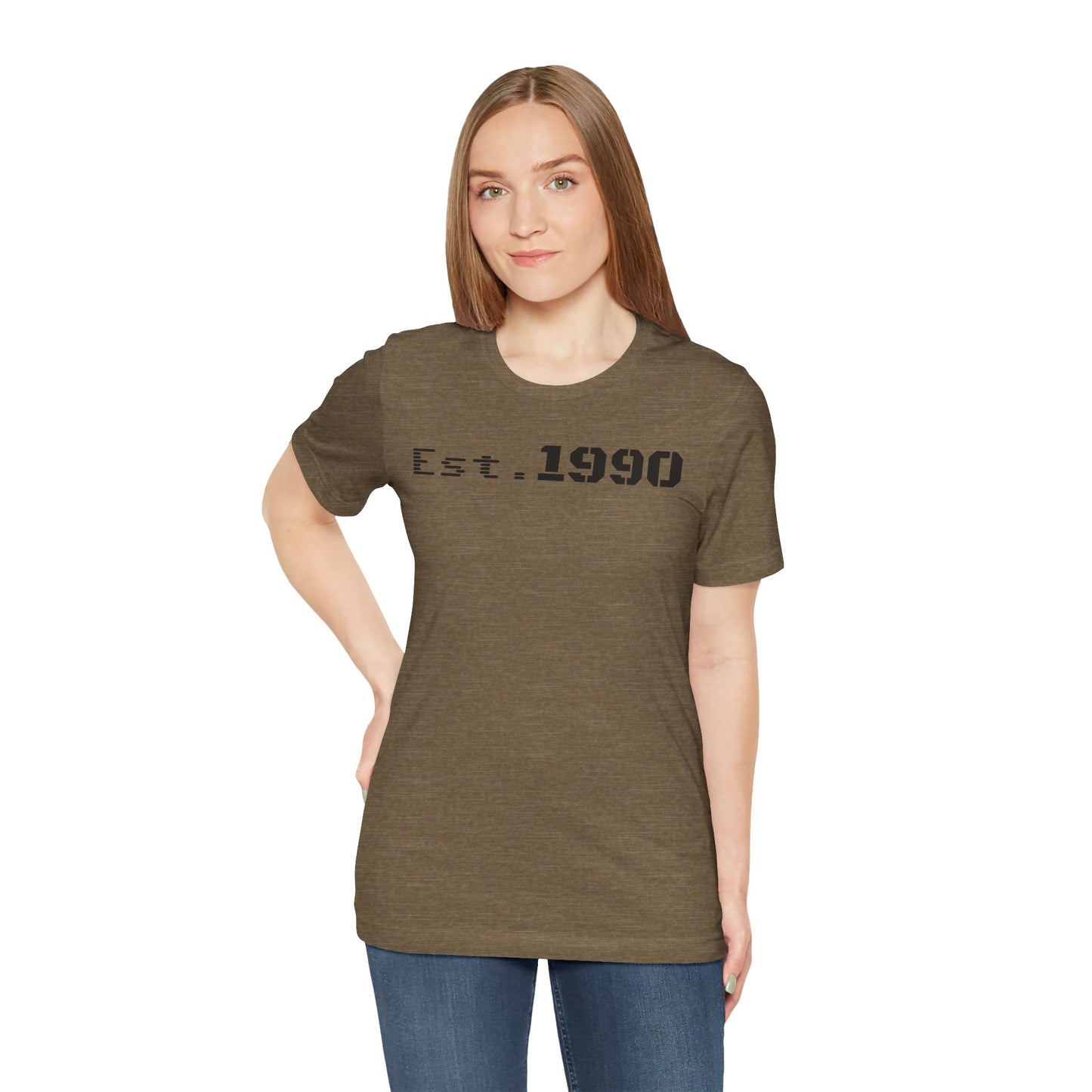 Unisex Est. 1990 Nostalgic Jersey Tee - Perfect Gift, Vintage Style, Retro Fashion, Birthday Celebration, Casual Wear