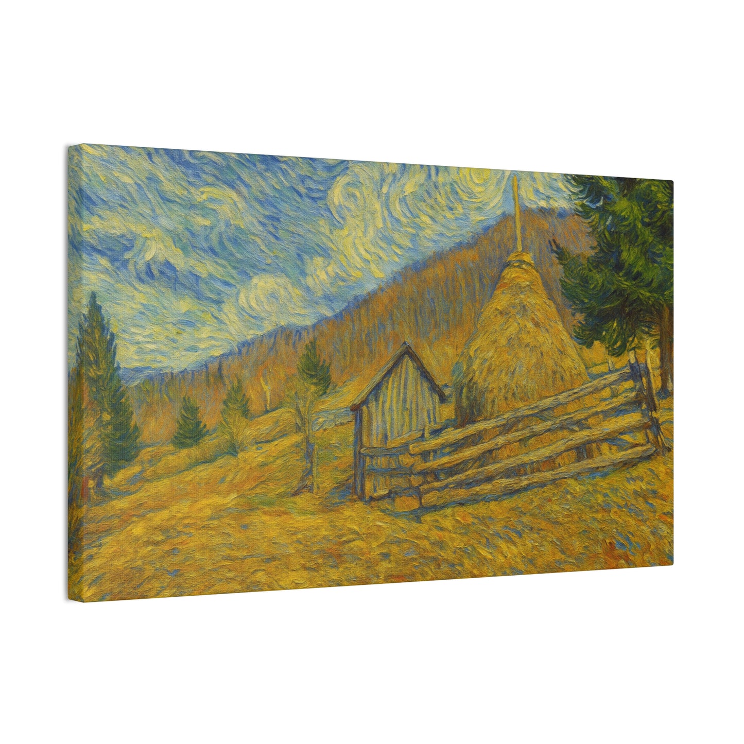 Vincent Van Gogh Inspired Canvas Print, Rustic Home Decor, Wall Art, Gift for Art Lovers, Country Landscape, Unique Art Piece
