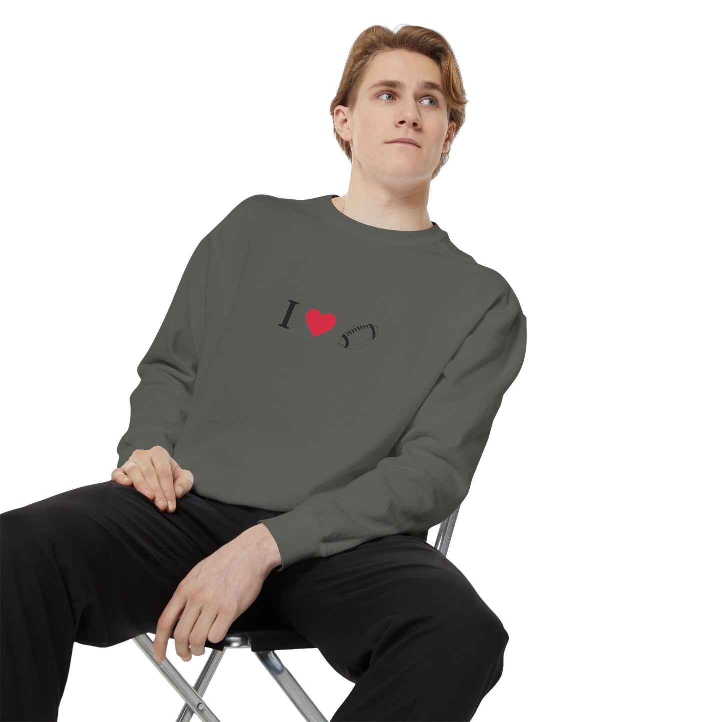 Unisex Sweatshirt, I love Football, Cozy, Perfect for Everyday Wear, Gift Idea for Friends, Couples, and Special Occasions