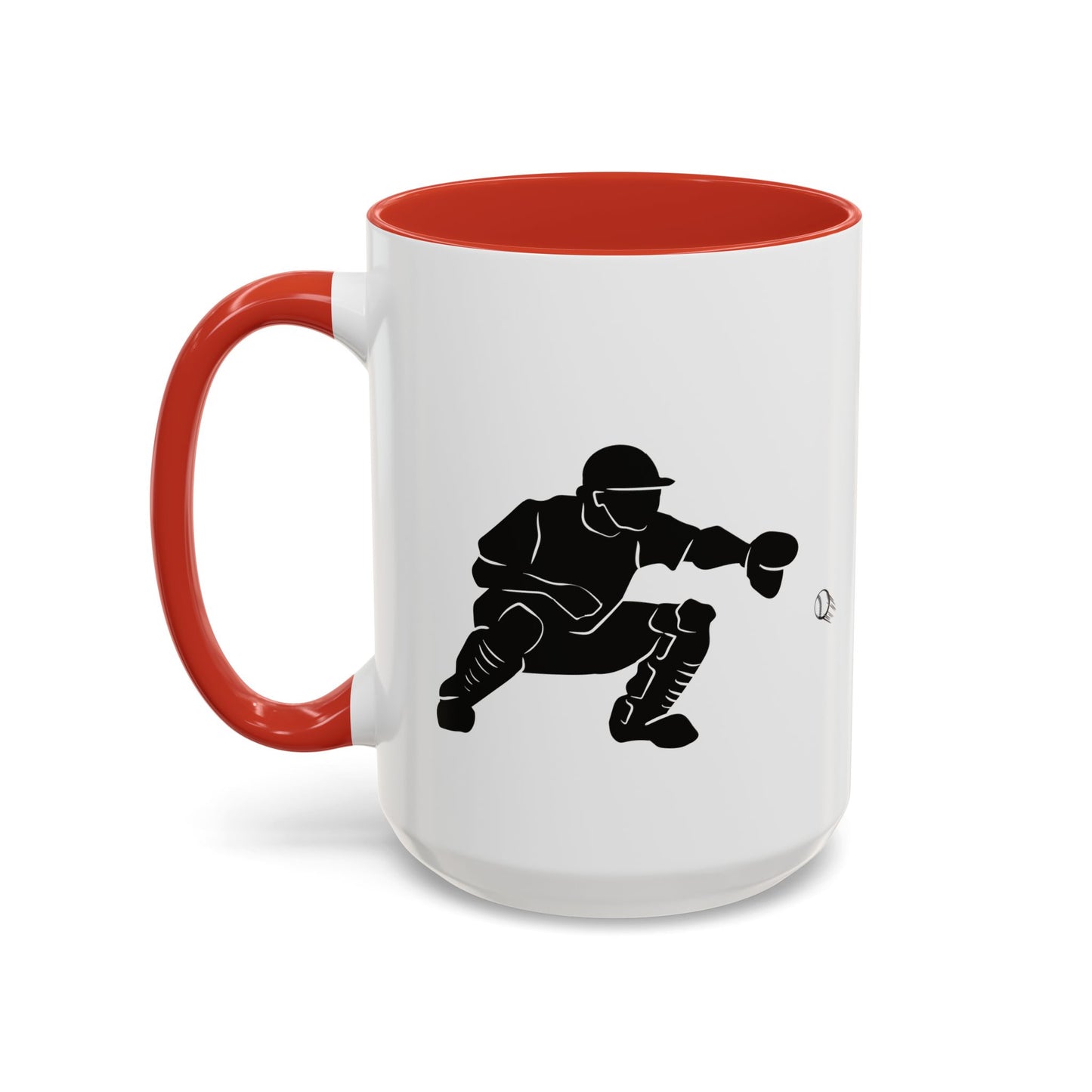 Baseball Catcher Coffee Mug, Sports Gift for Coaches, Black Accent Mug for Fans, Perfect for Birthdays & Celebrations, Unique Cup