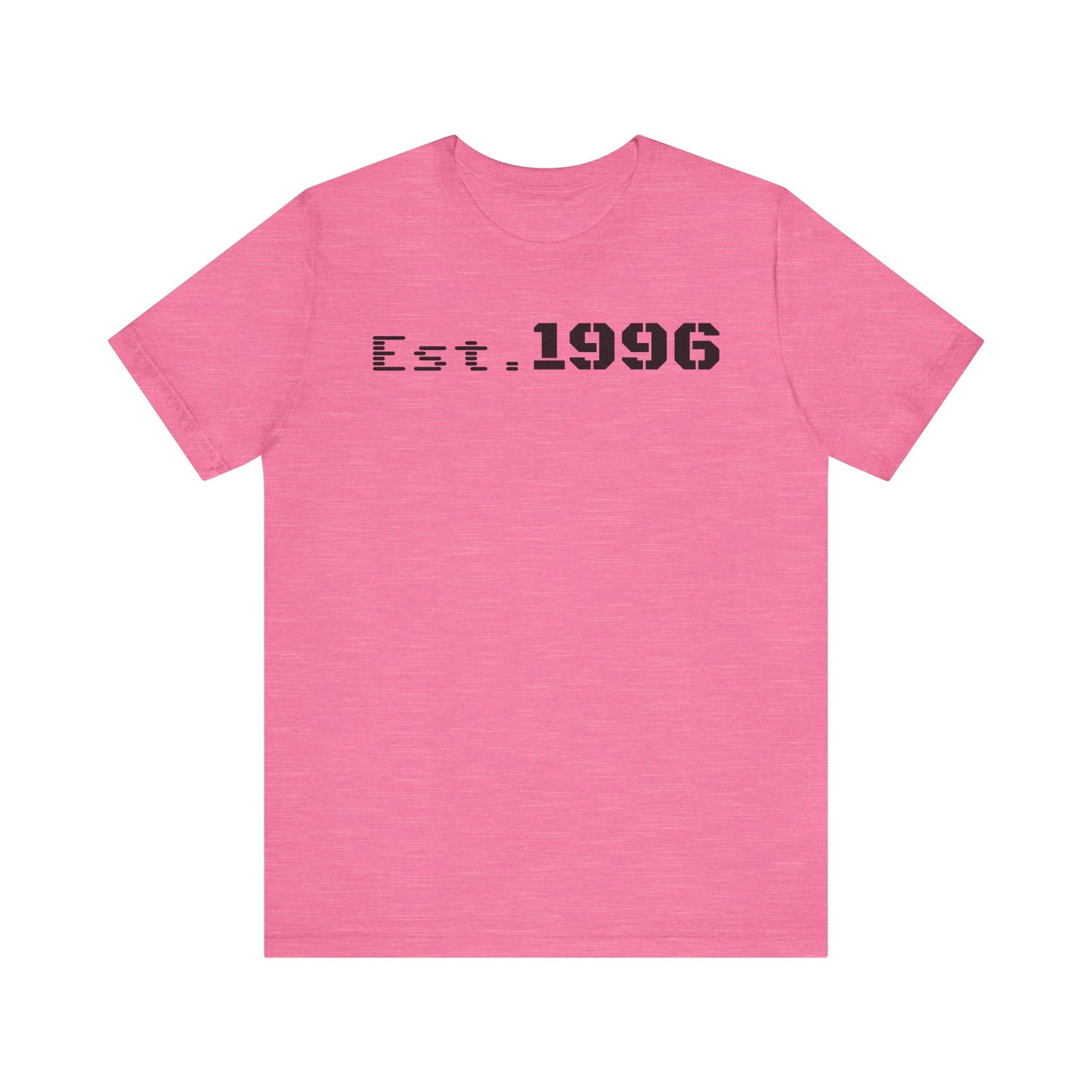 Unisex Jersey Tee - 'Est. 1996' Graphic Shirt, Birthday Gift, Casual Wear, Vintage Style, Retro Fashion, Gift for Him/Her