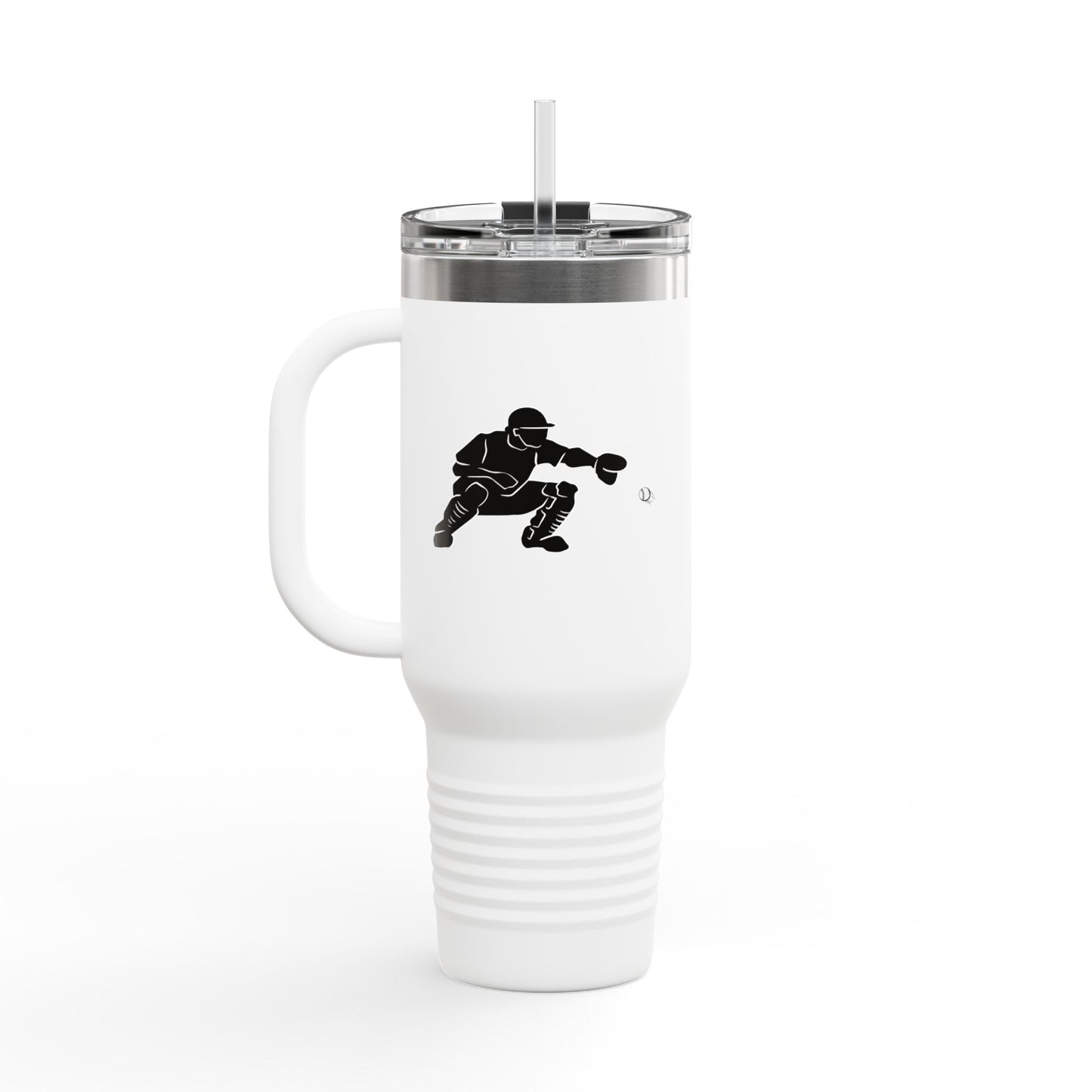 Insulated Travel Mug | Baseball Catcher Themed Travel Tumbler for Active Lifestyles, Coffee Mug, Road Trip Cup, Gym Hydration, Gift for Athletes