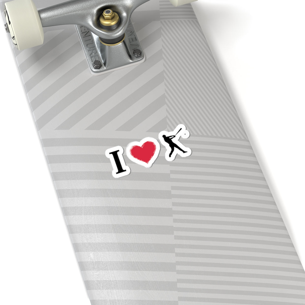 I Love Baseball Kiss-Cut Stickers | Sports Gear, Custom Decals, Laptop Stickers, Gift for Athletes, Motivational Decor