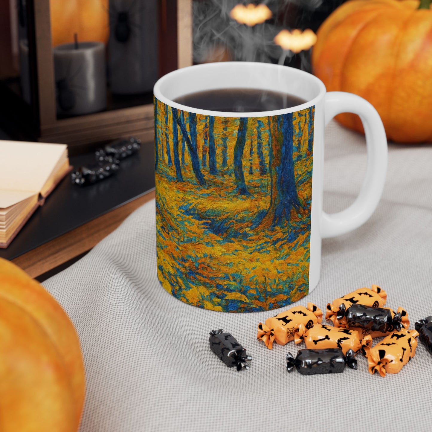 Ceramic Mug - Autumn Forest, Cozy Drinks, Hot Beverages, Nature Lovers Gift, Fall Decor