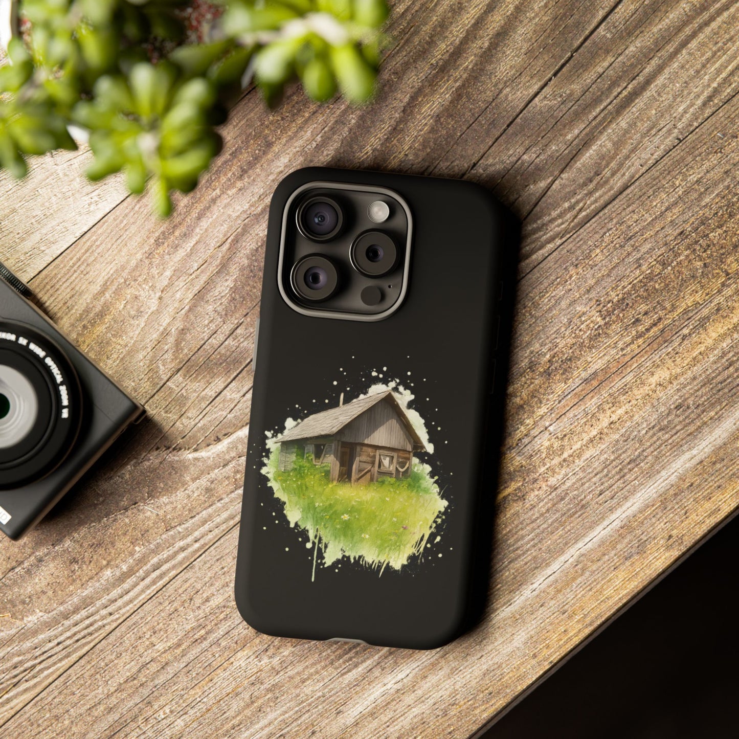 Rustic Farmhouse Phone Case, Cute Cottage Design, Tough Cases for Nature Lovers, Eco-Friendly Gift, Customizable Tech Accessories