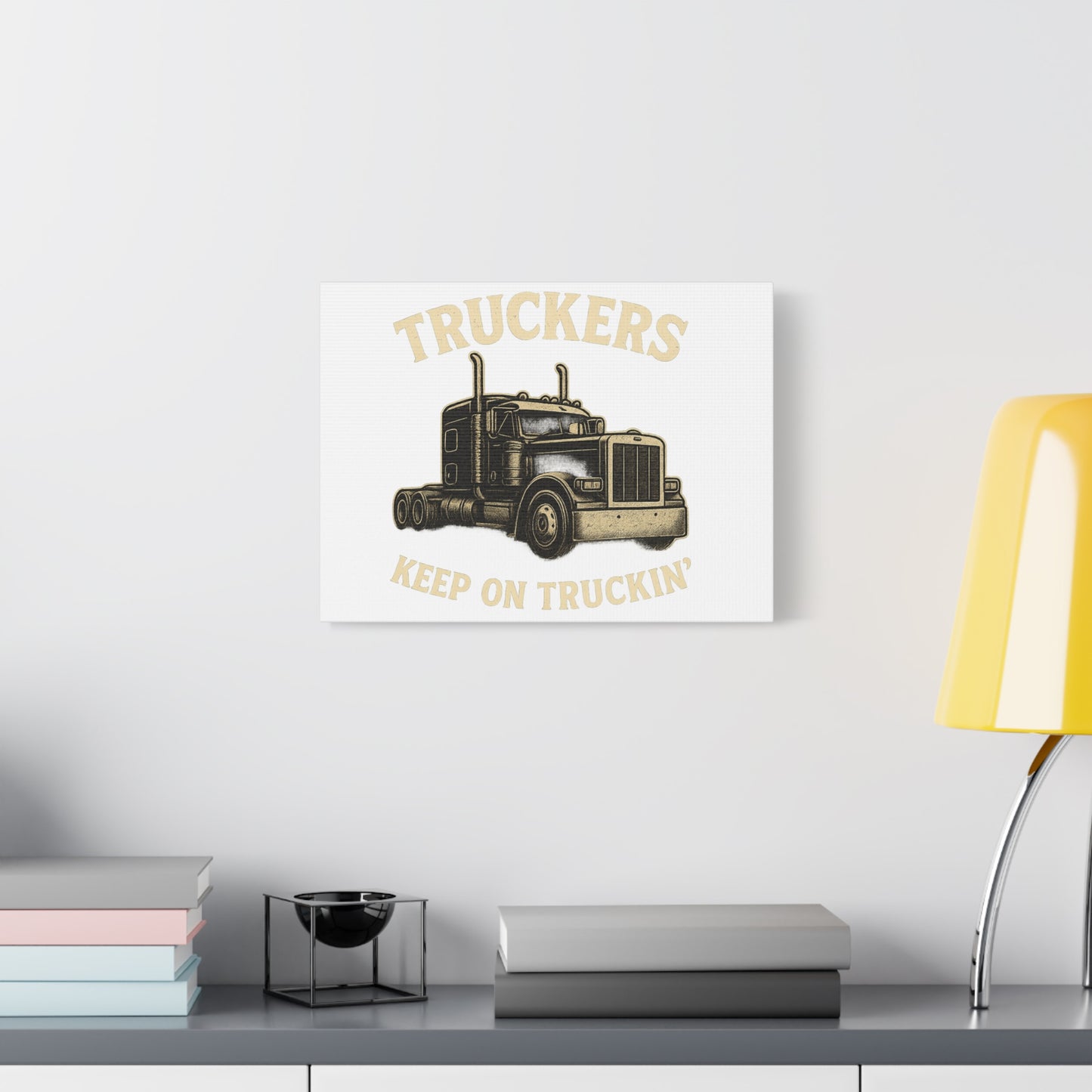 Truckers Canvas Wall Art, Keep on Truckin' Decor, Gift for Drivers, Trucking Artwork, Transportation Gift