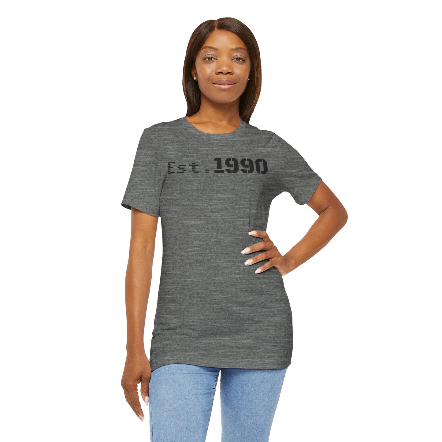 Unisex Est. 1990 Nostalgic Jersey Tee - Perfect Gift, Vintage Style, Retro Fashion, Birthday Celebration, Casual Wear