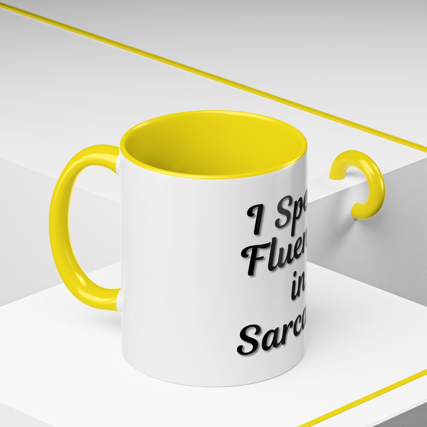 Sarcasm Accent Coffee Mug - I Speak Fluently in Sarcasm - Funny Gift for Coffee Lovers