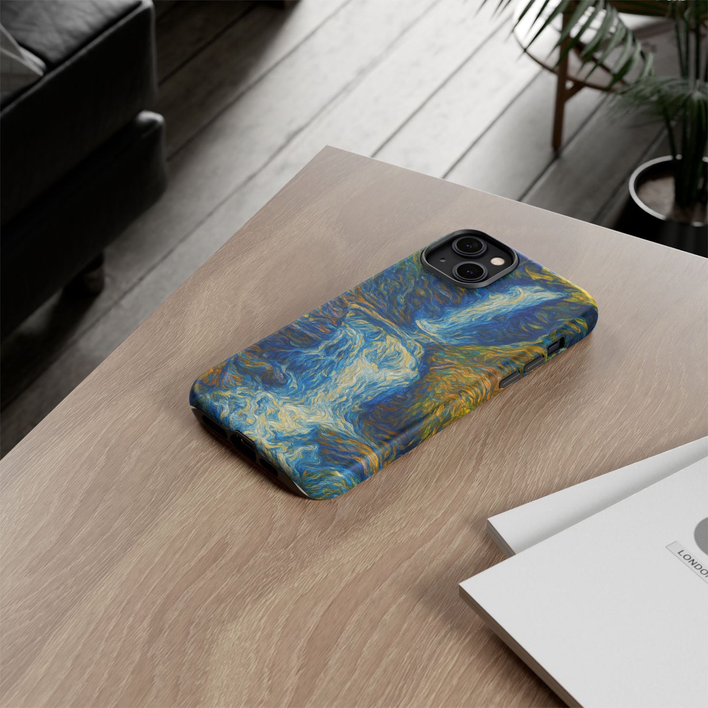 Artistic Phone Case - Waterfall Design, Unique Gift, Phone Accessory, Nature Lover, Original Artwork