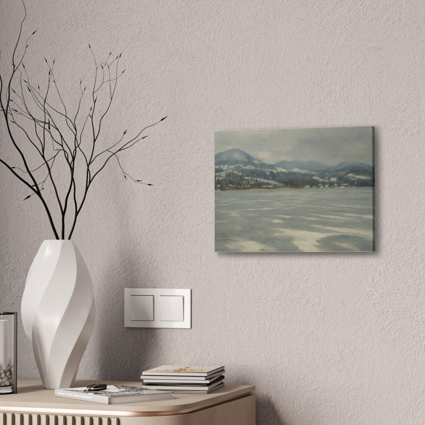 Serene Winter Landscape Canvas