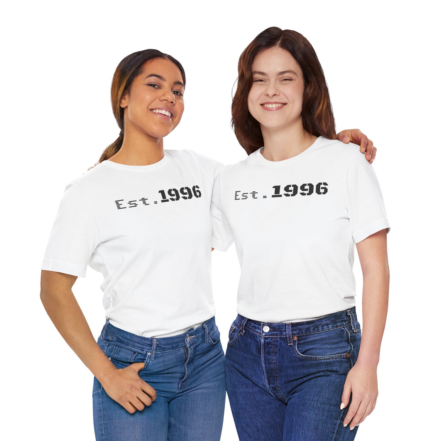 Unisex Jersey Tee - 'Est. 1996' Graphic Shirt, Birthday Gift, Casual Wear, Vintage Style, Retro Fashion, Gift for Him/Her