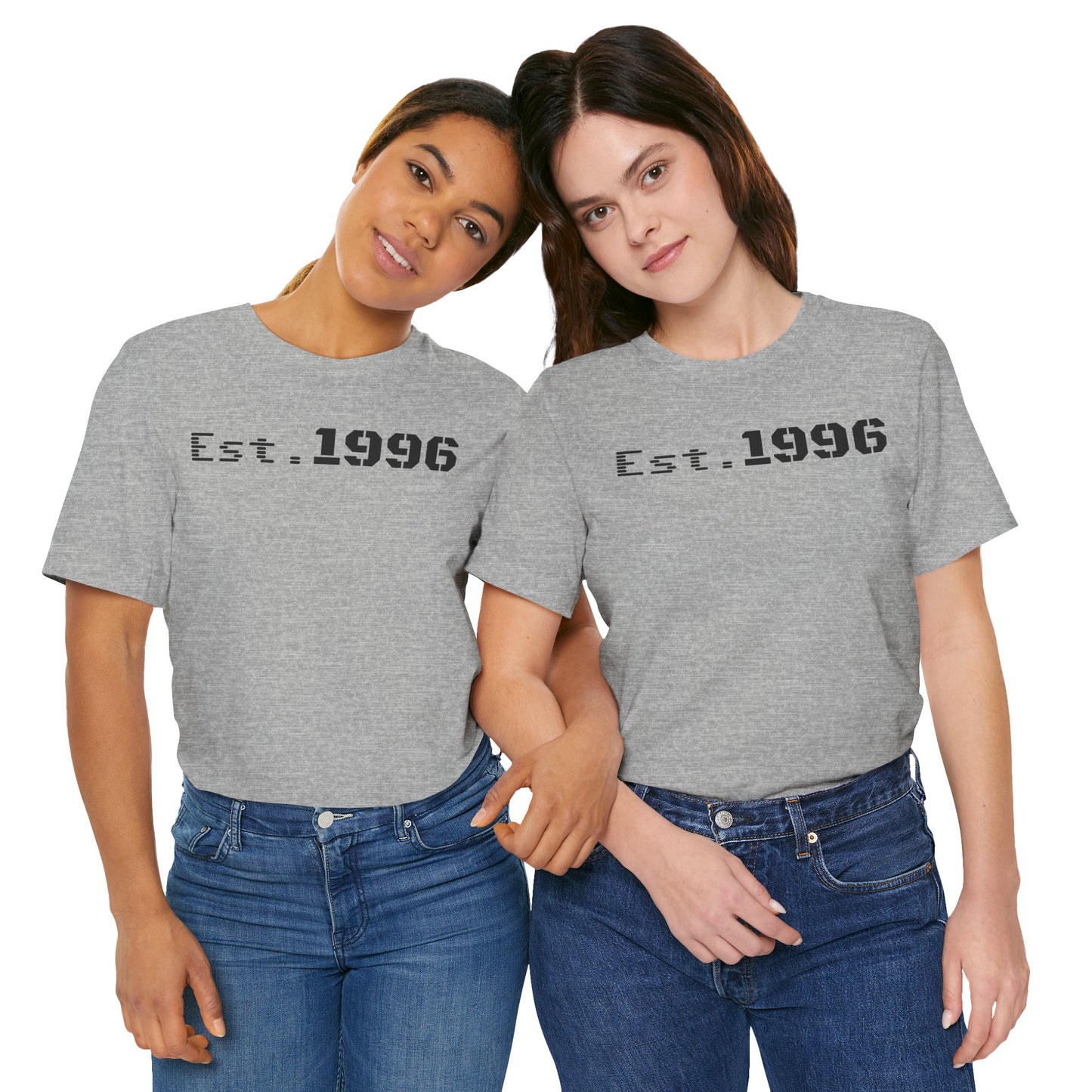 Unisex Jersey Tee - 'Est. 1996' Graphic Shirt, Birthday Gift, Casual Wear, Vintage Style, Retro Fashion, Gift for Him/Her