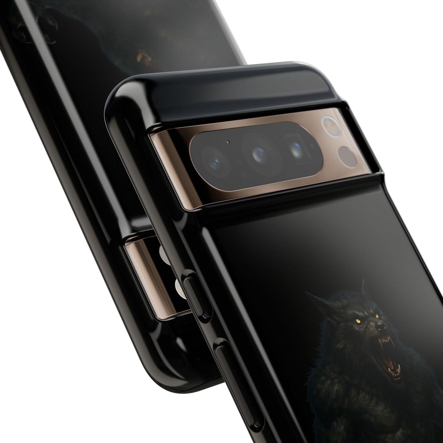 Werewolf Phone Case, Tough Cases, Black Panther Design, Gift for Animal Lovers, Phone Accessories, Fierce Phone Protection