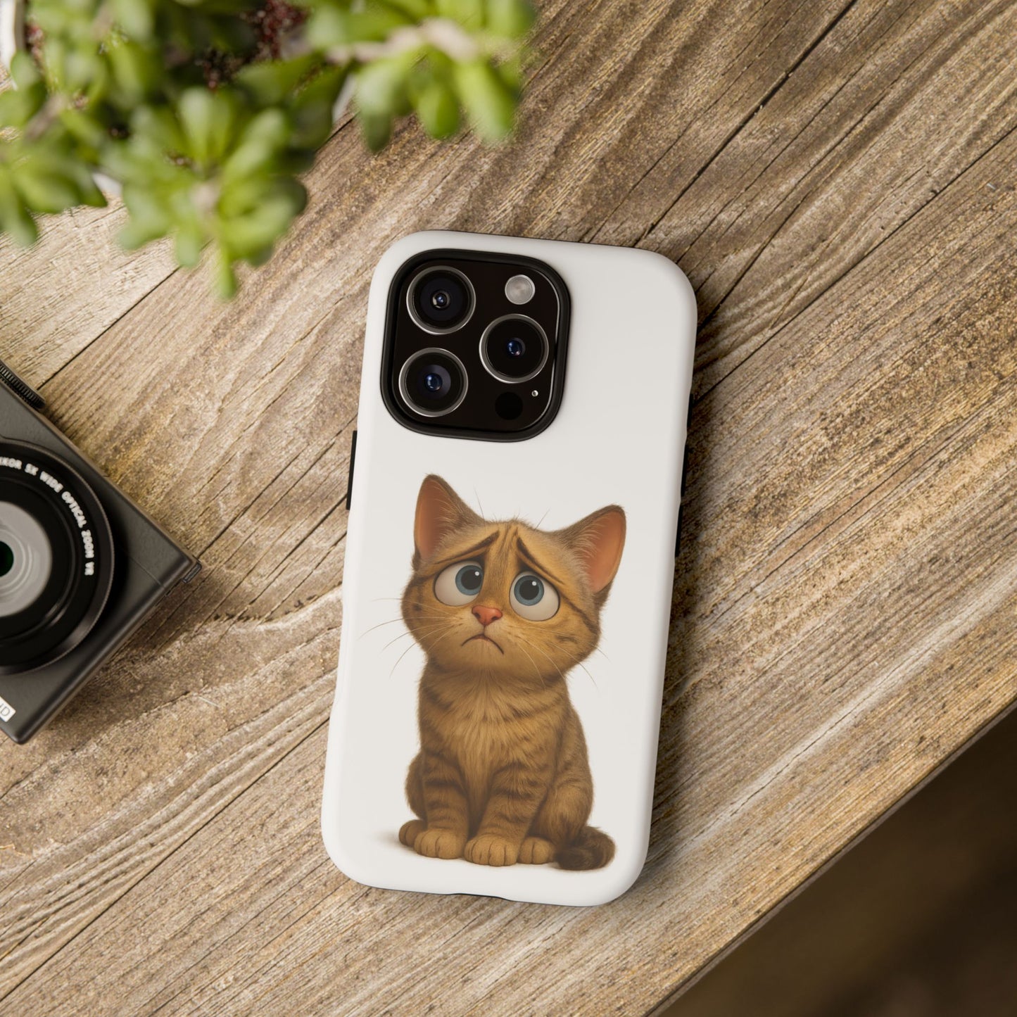 Cute Cat Phone Case, Funny Kitty Case, Animal Lover Gift, Cat Lover Accessory, Unique Cat Design Case, Pet Mom Gift - product image