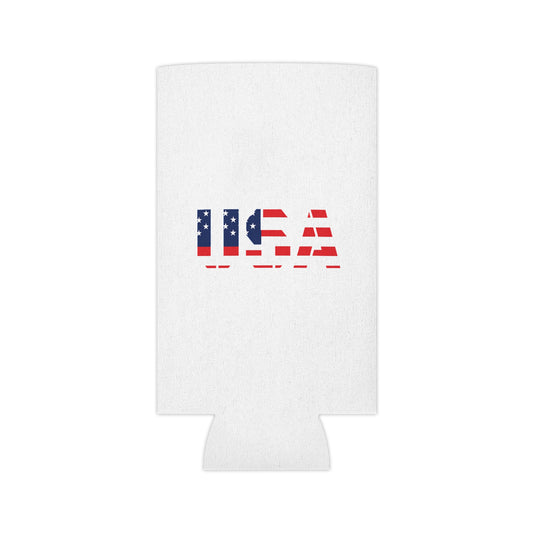 USA Flag Can Cooler - Perfect for BBQs, Independence Day, Tailgating, Memorial Day, Housewarming