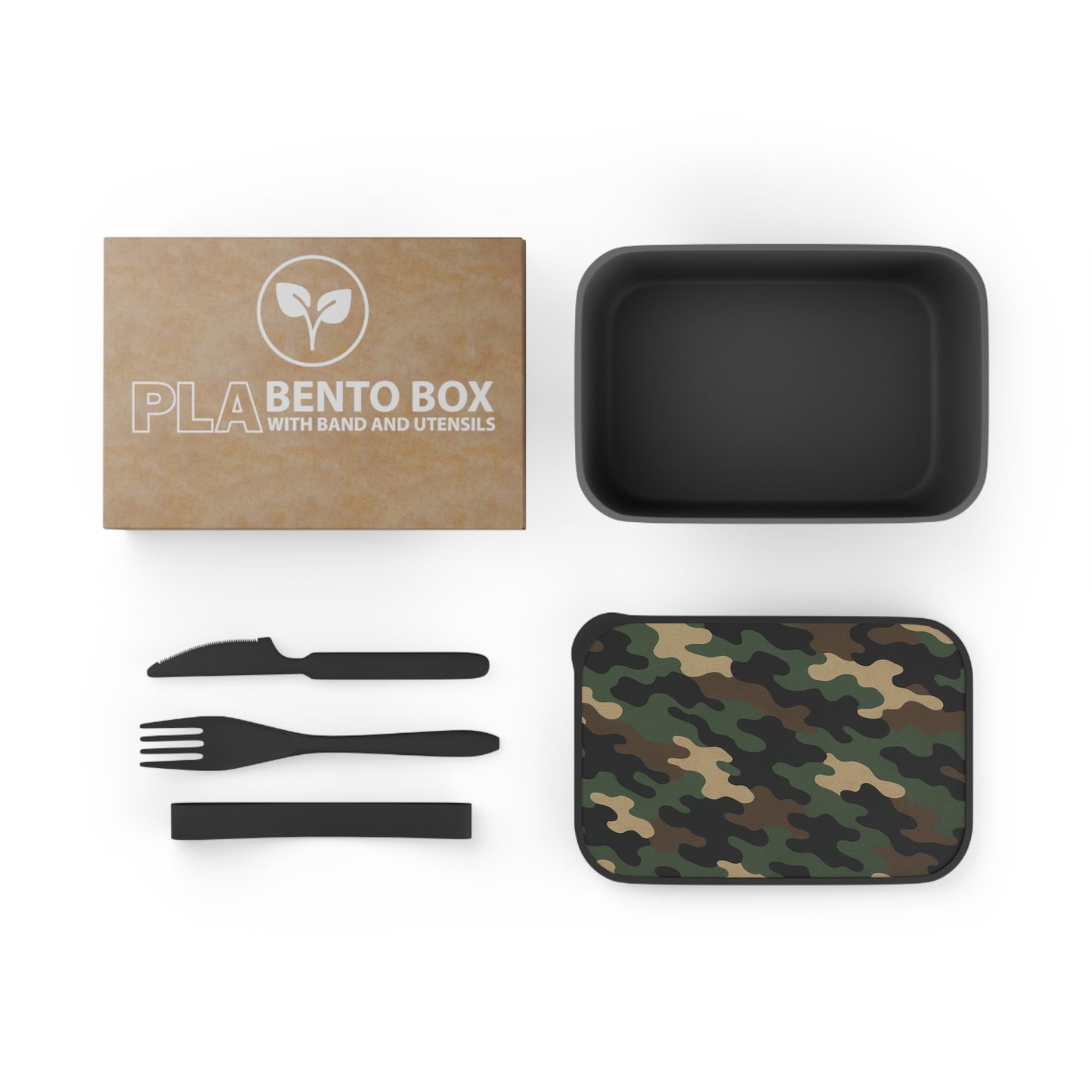 Camouflage Bento Box with Utensils, Stylish Lunch Container, Meal Prep Box, Outdoor Picnic Essential, Durable Food Storage