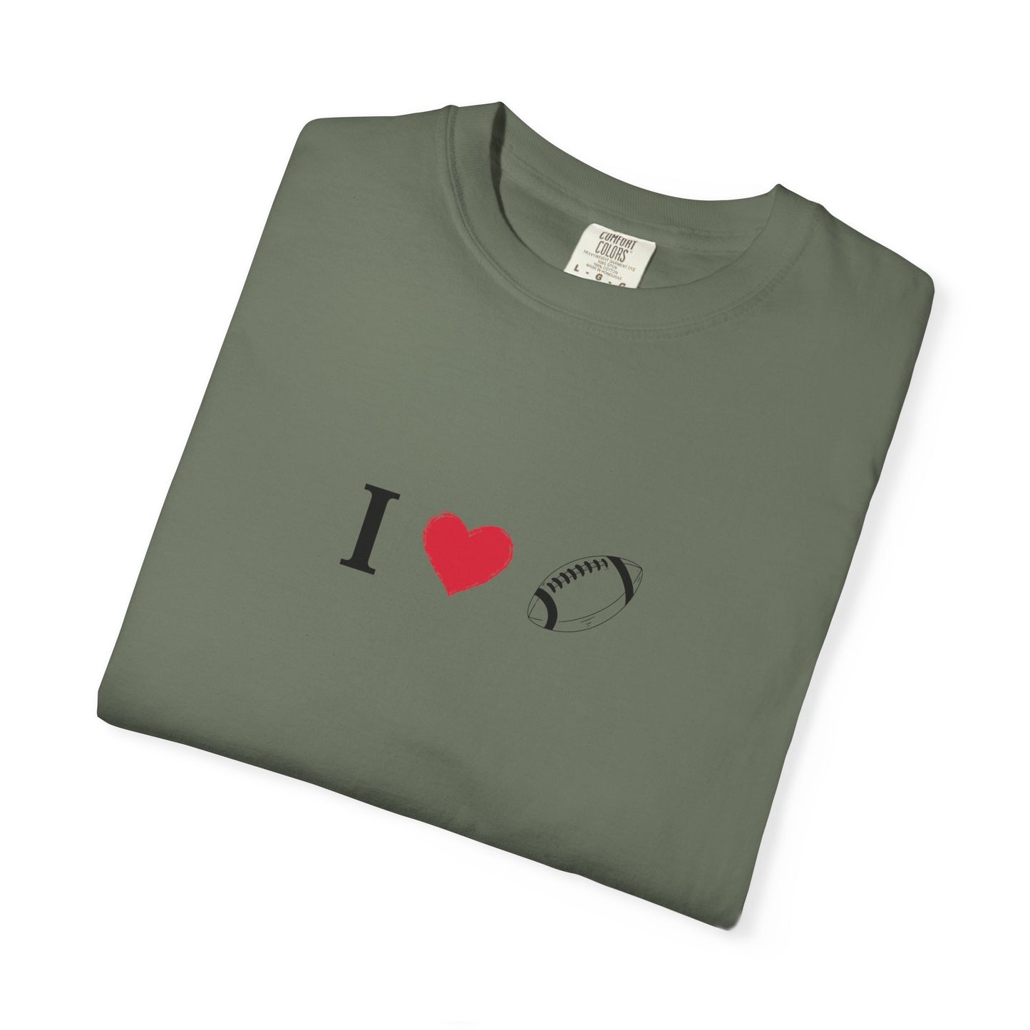 I Love Football T-Shirt - Unisex Cotton Tee, Fun Gift for Friends, Casual Style, Birthday Present, Summer Apparel