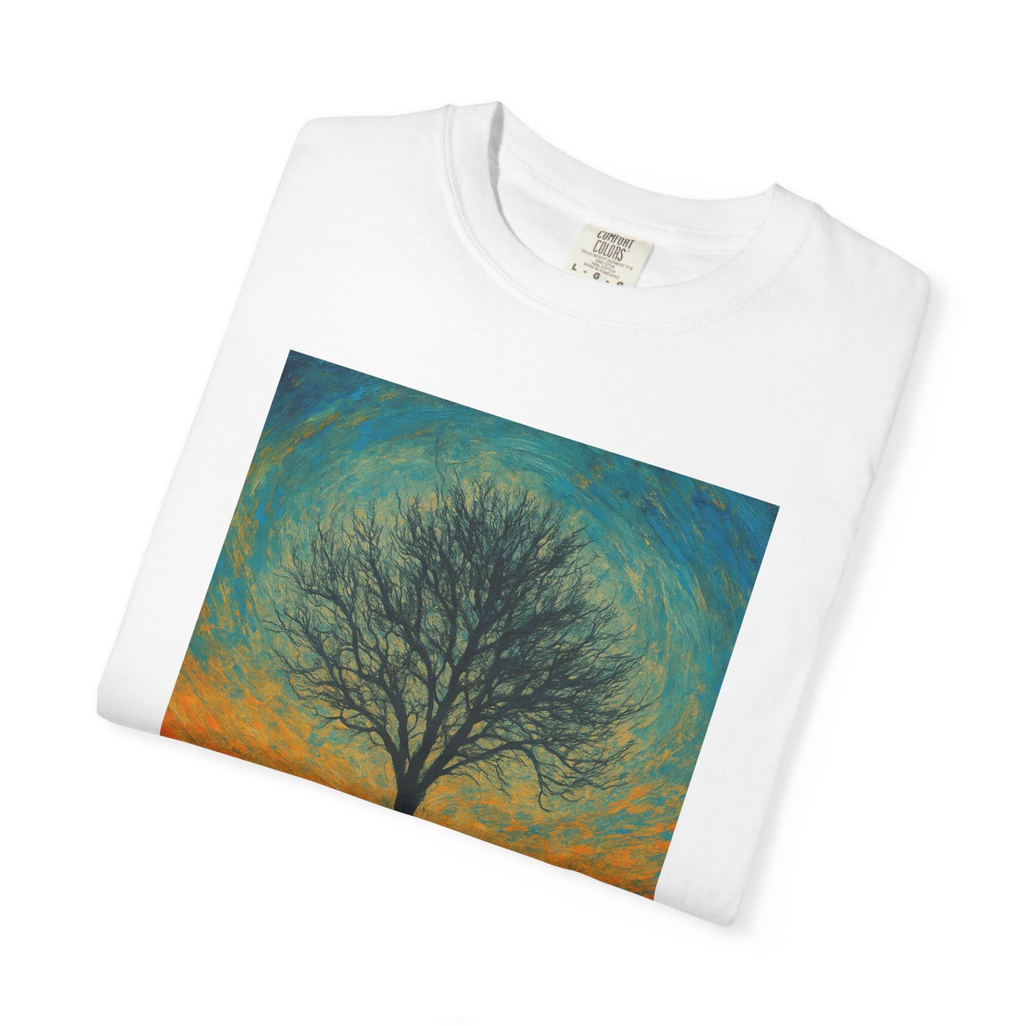 Nature-Themed Unisex Garment-Dyed T-Shirt - Tree Design, Bohemian Tee, Nature Lover Gift, Eco-Friendly Fashion, Casual Wear