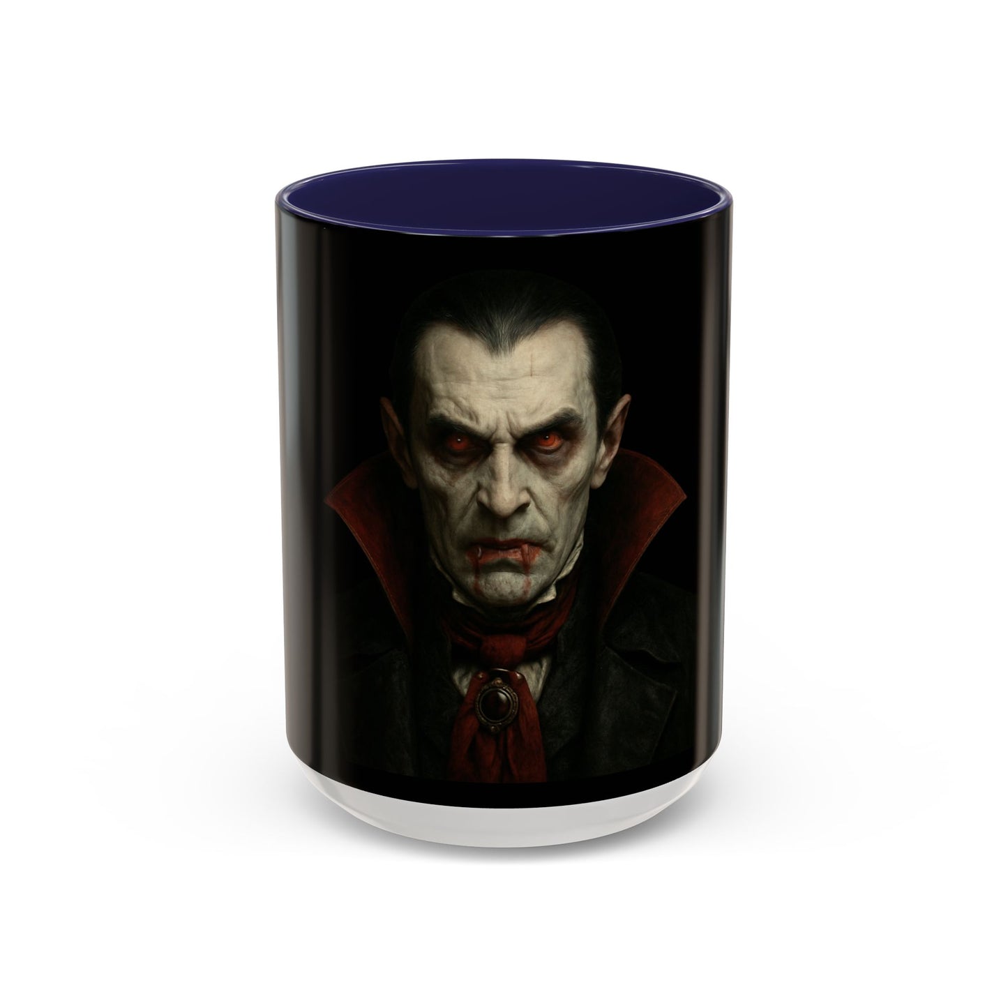 Gothic Dracula Vampire Accent Coffee Mug | Spooky Halloween Gift, Unique Home Decor, Collector's Mug, Coffee Lover's Gift