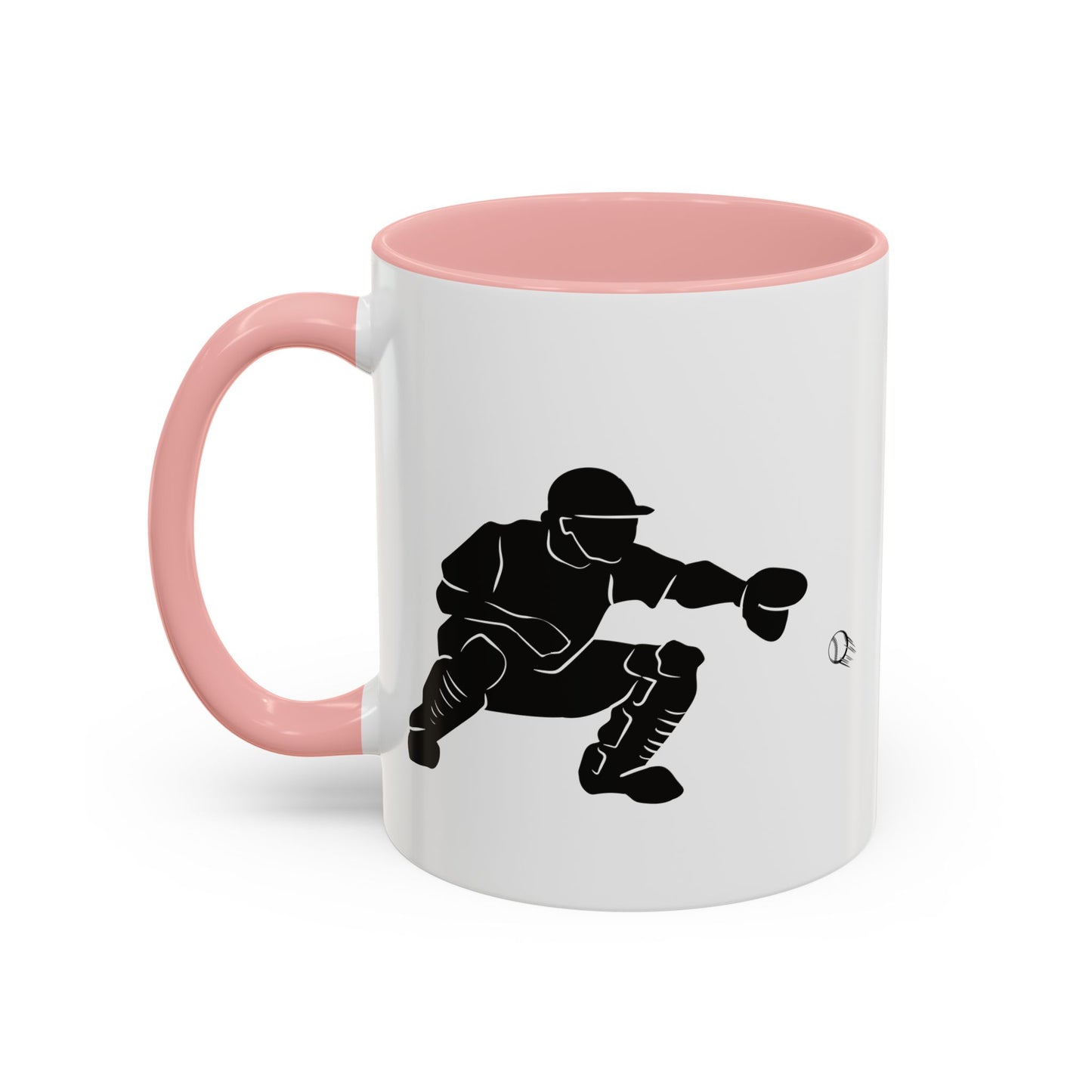 Baseball Catcher Coffee Mug, Sports Gift for Coaches, Black Accent Mug for Fans, Perfect for Birthdays & Celebrations, Unique Cup