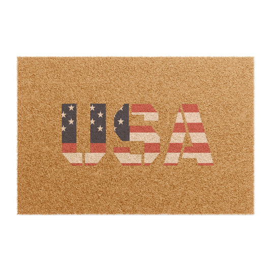 USA Flag Doormat, Patriotic Entrance Rug, Welcome Mat for Home Decor, Americana Gifts, 4th of July Decoration