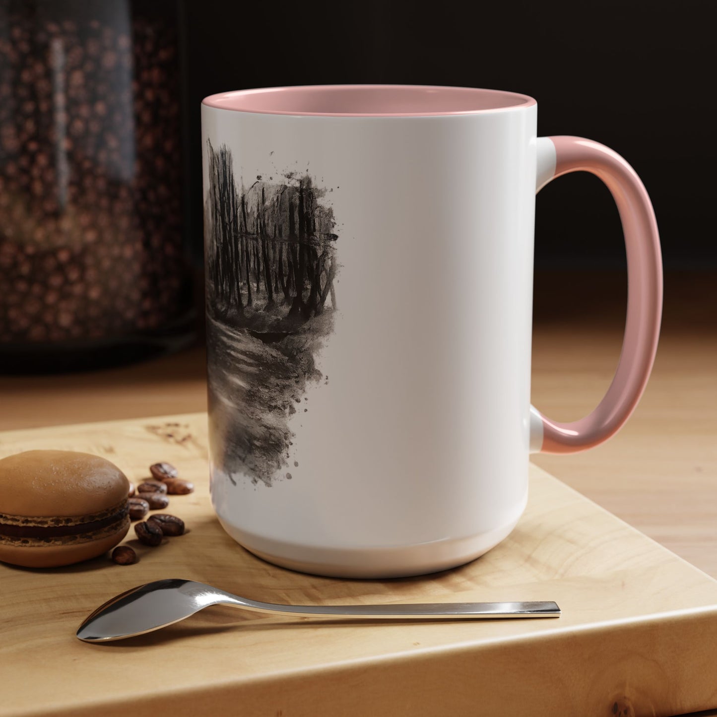 Moody Abstract Forest Coffee Mug | Unique Gift for Nature Lovers, Cozy Home Decor, Perfect for Coffee, Tea, and Hot Chocolate