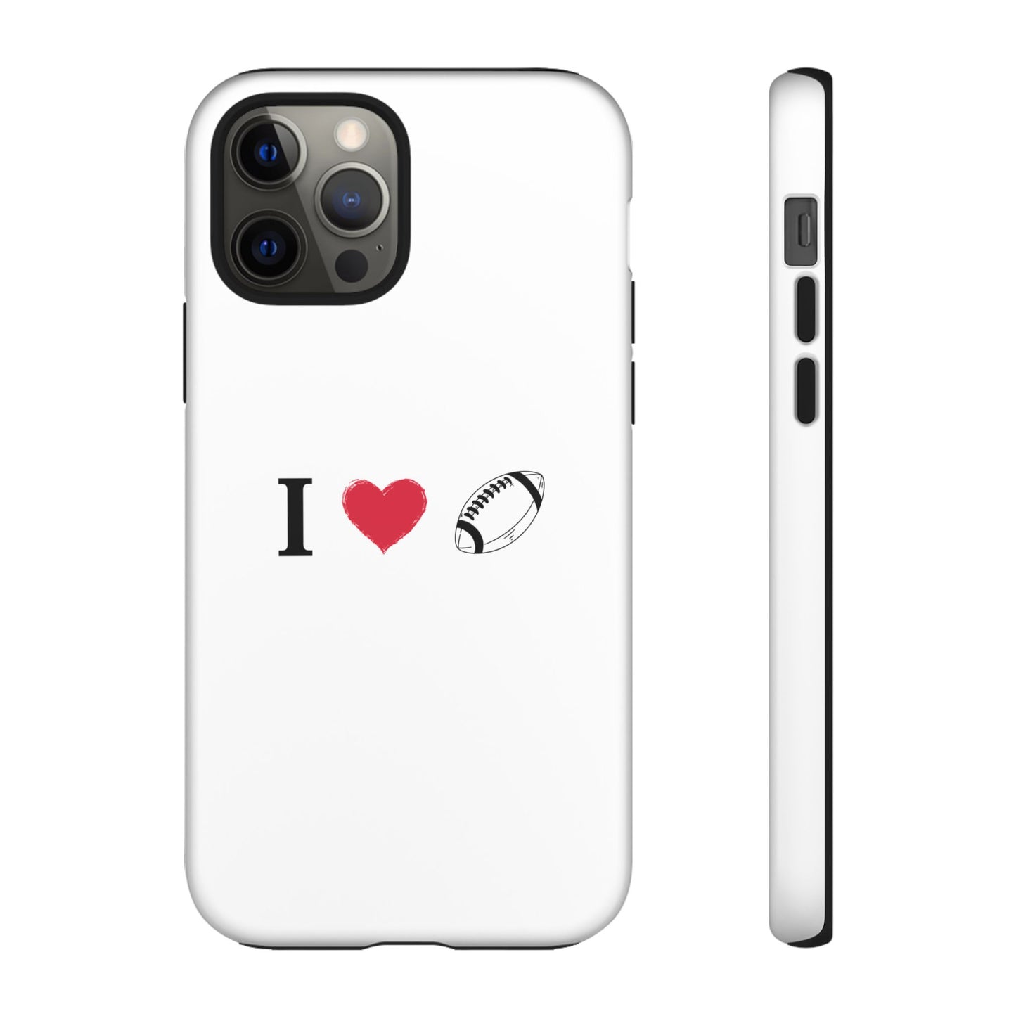 Football Love Phone Case - Tough Cases, Unique Sports Lover Gift, Personalized Cellphone Cover, Birthday Present, Sports Equipment