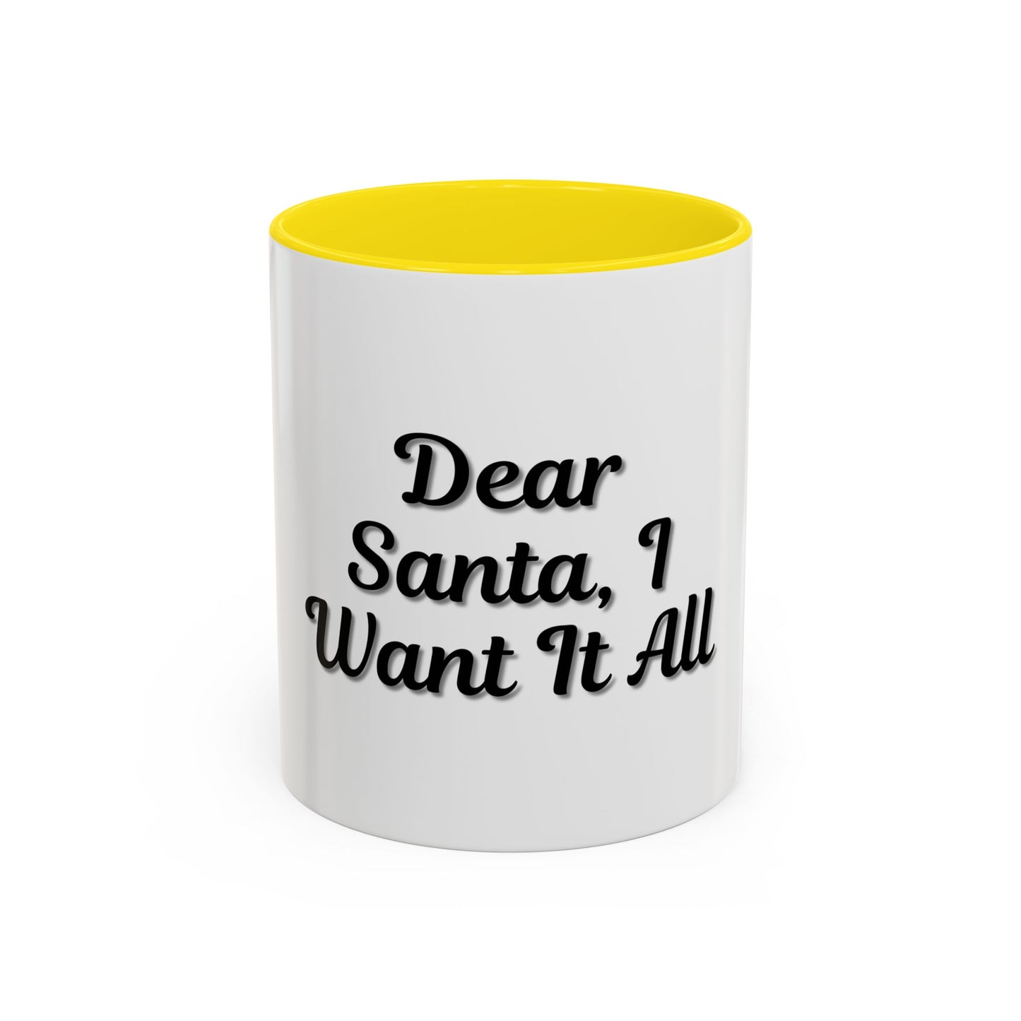Dear Santa Accent Coffee Mug - Fun Holiday Mug for Christmas Enthusiasts