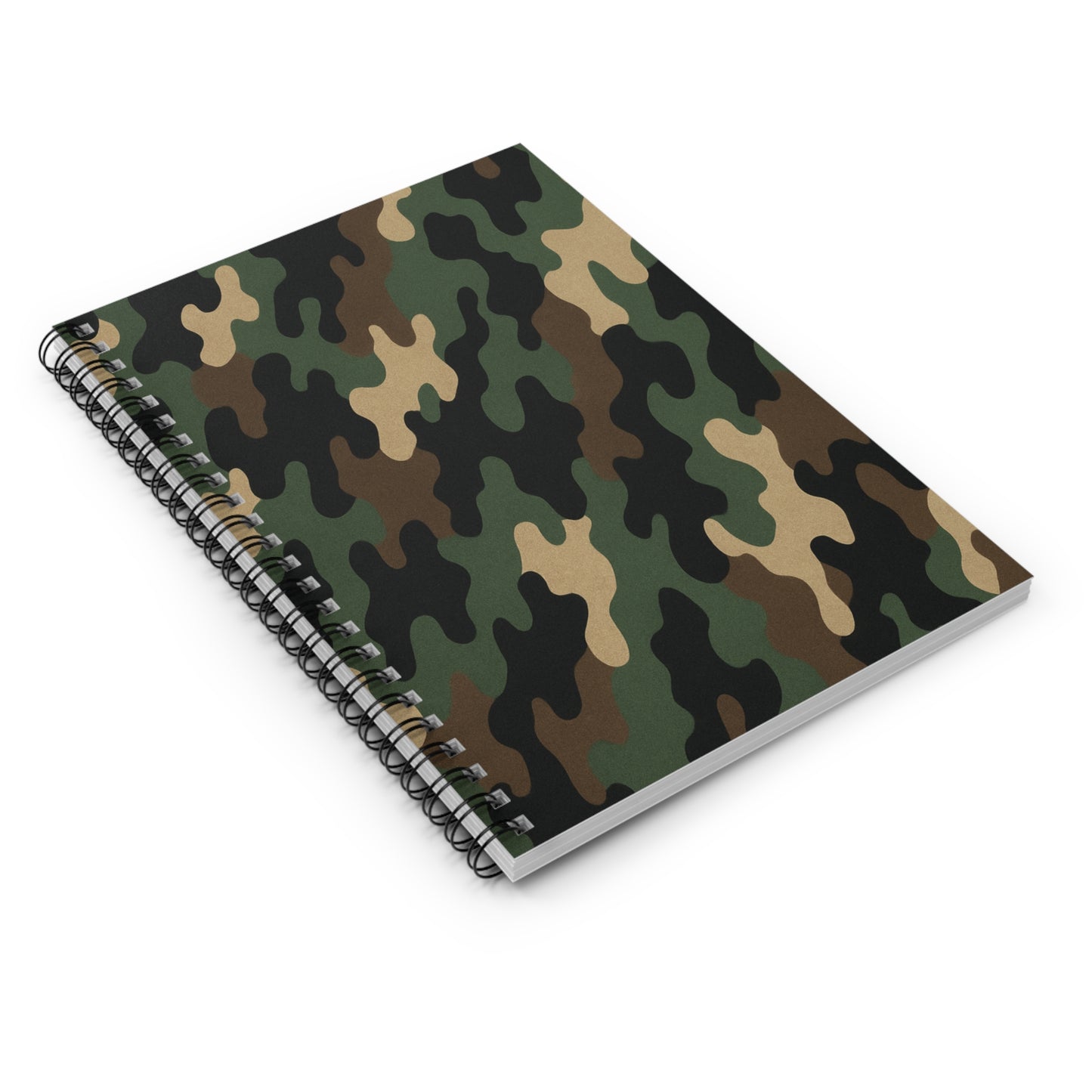 Camouflage Spiral Notebook - Ruled Line, Trendy Stationery, Gift for Students, Journaling, Military Style, Unique School Supplies