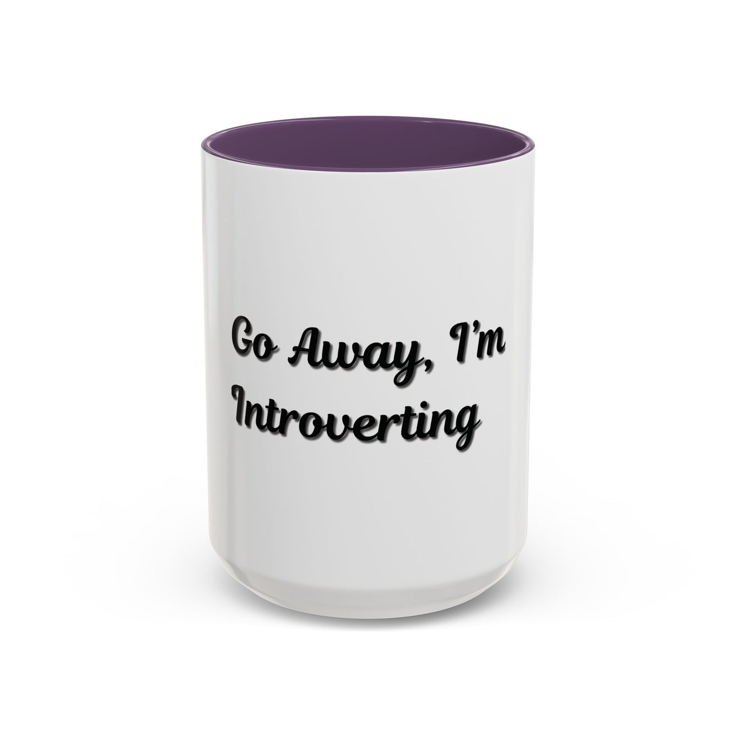 Introvert Coffee Mug - Go Away, I'm Introverting - Black Accent for Relaxing Moments