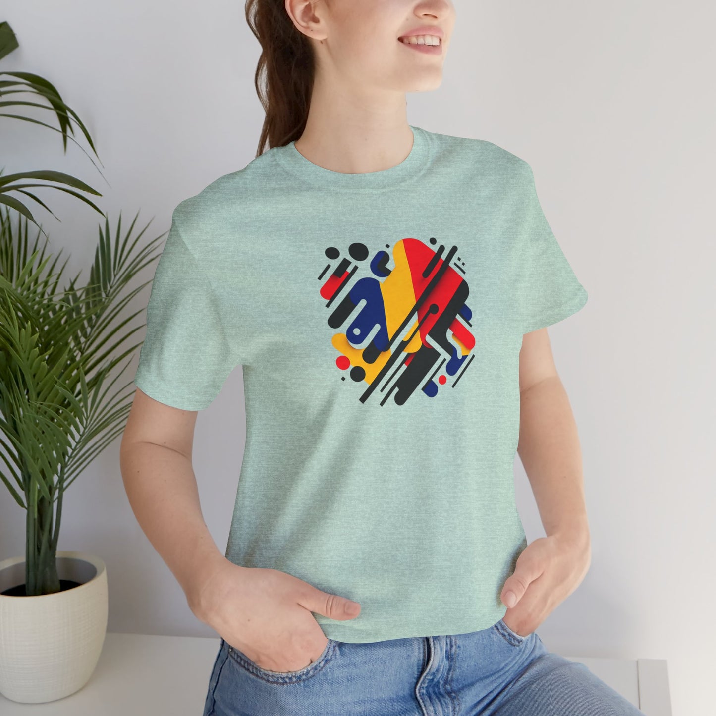 Artistic Heart Unisex Jersey Tee - Vibrant Graphic Tee, Casual Wear, Gift for Art Lovers, Birthday Surprise, Everyday Comfort