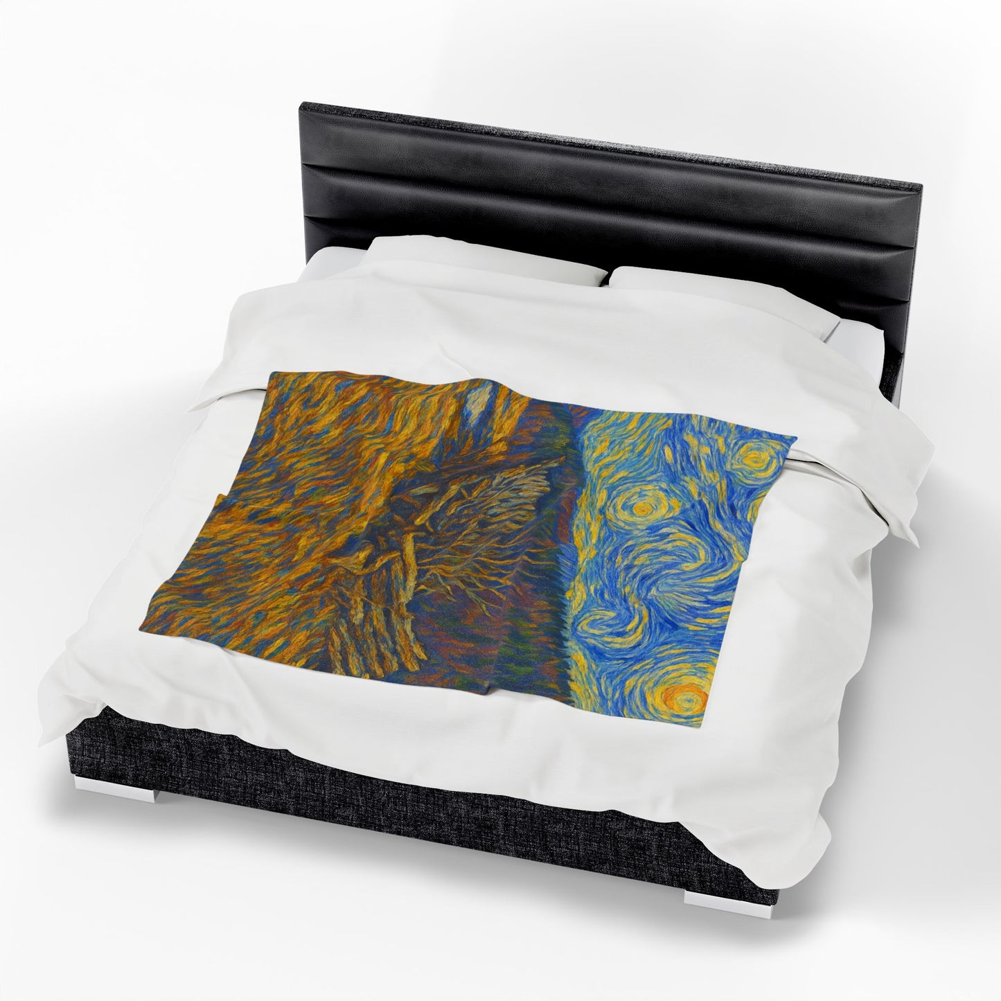 Starry Night Velveteen Plush Blanket, Cozy Throw Blanket for Home Decor, Gift for Art Lovers, Perfect for Christmas or Home Warmth
